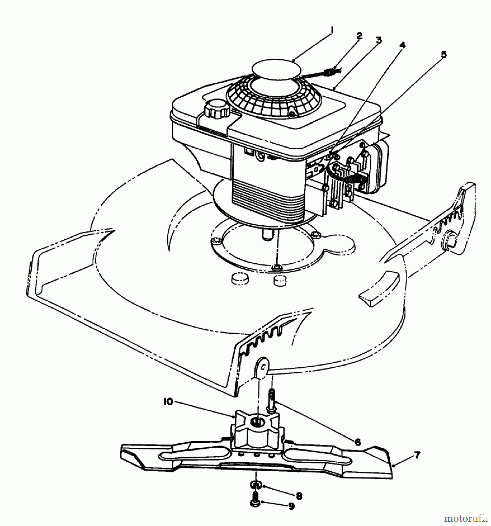  Toro Neu Mowers, Walk-Behind Seite 1 20215 - Toro Lawnmower, 1991 (1000001-1999999) ENGINE ASSEMBLY