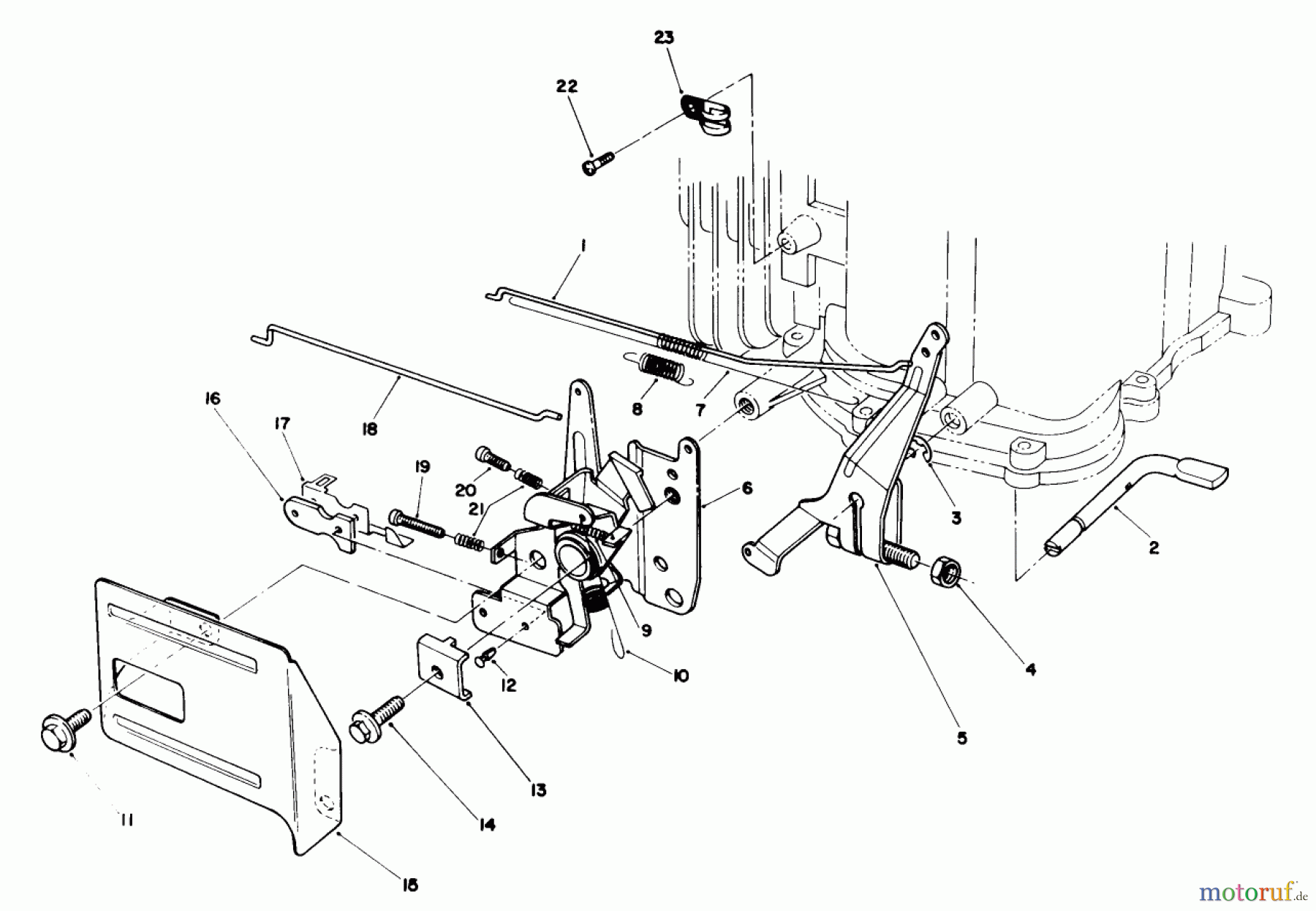 Toro Neu Mowers, Walk-Behind Seite 1 20219 - Toro Lawnmower, 1991 (1000001-1999999) GOVERNOR ASSEMBLY (MODEL NO. VML0-2)