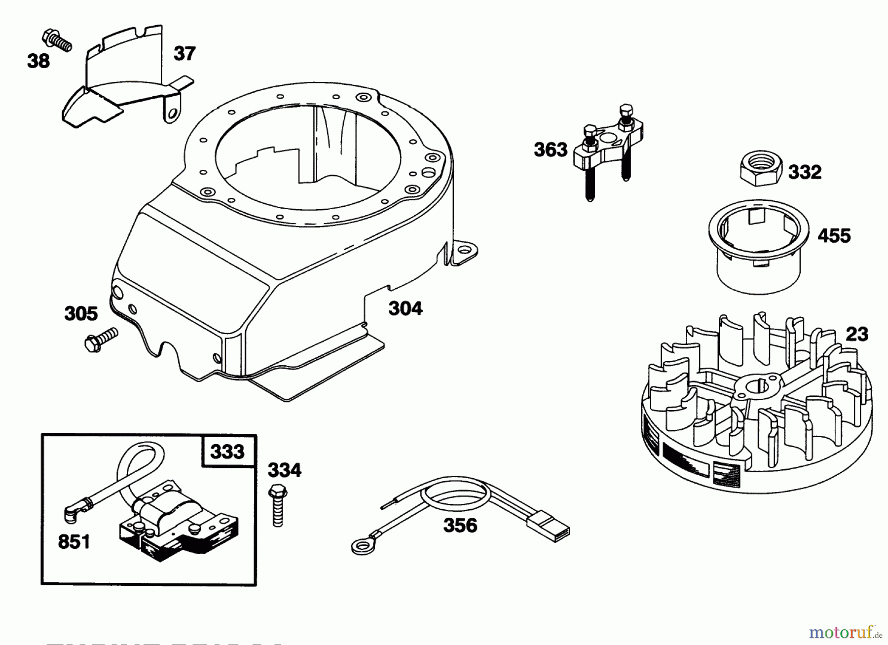 Toro Neu Mowers, Walk-Behind Seite 1 20462 - Toro Super Recycler Lawnmower, 1996 (6900001-6999999) ENGINE BRIGGS & STRATTON MODEL 128802-0615-01 #7