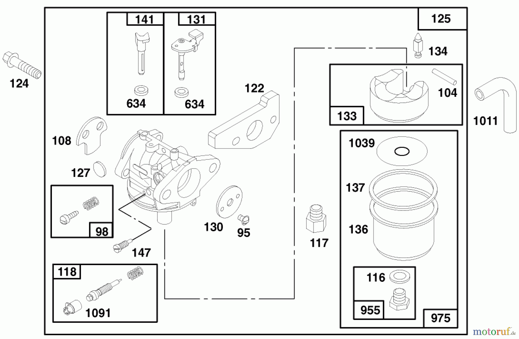Toro Neu Mowers, Walk-Behind Seite 1 20476 - Toro Lawnmower, 1996 (6900001-6999999) ENGINE GTS 150 (MODEL NO. 20475 ONLY) #3