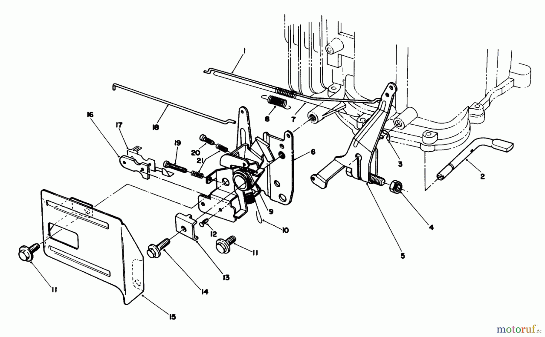  Toro Neu Mowers, Walk-Behind Seite 1 20522C - Toro Lawnmower, 1986 (6000001-6999999) GOVERNOR ASSEMBLY