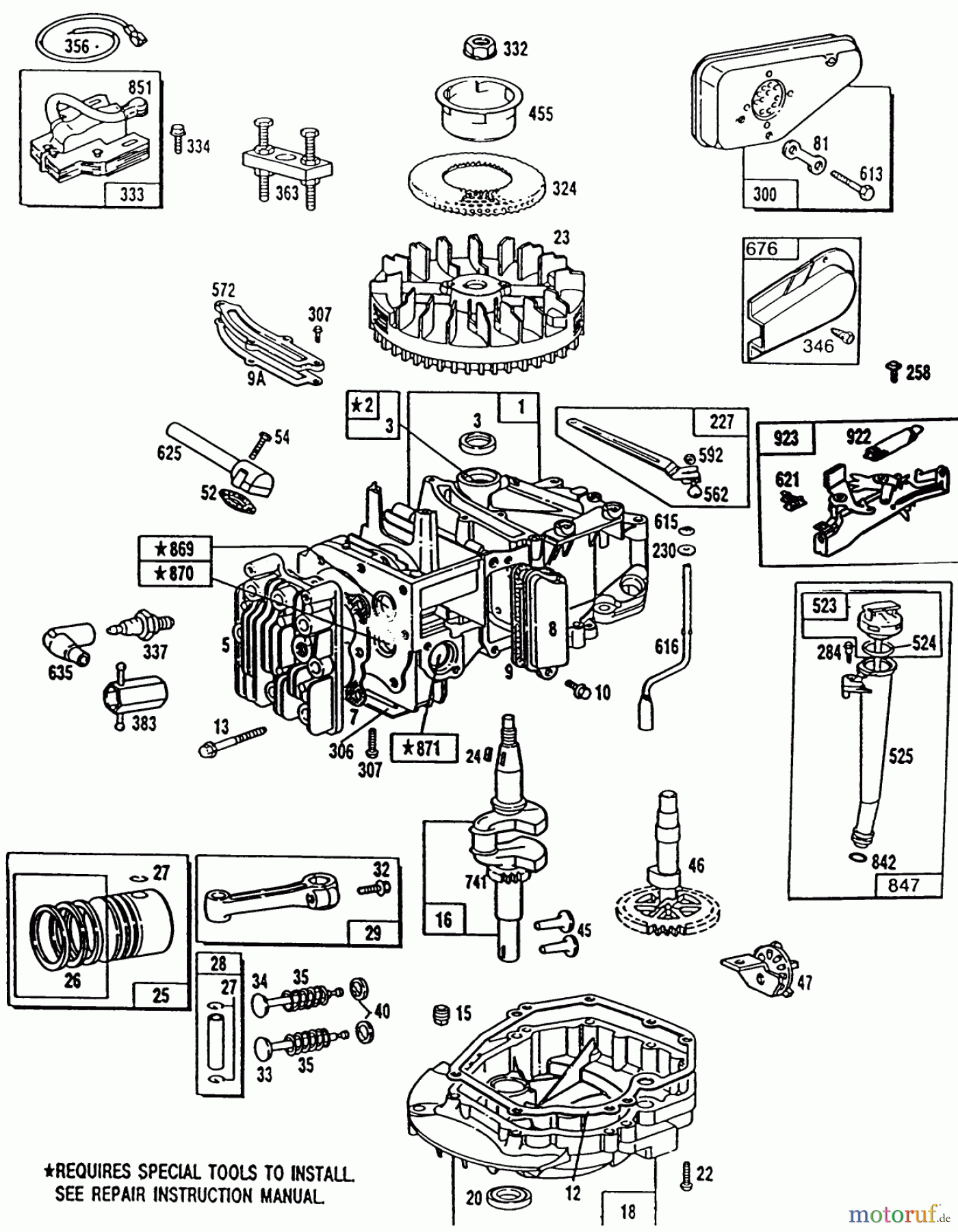 Toro Neu Mowers, Walk-Behind Seite 1 20561 - Toro Lawnmower, 1990 (0000001-0999999) ENGINE MODEL 124702-3115-01 #2