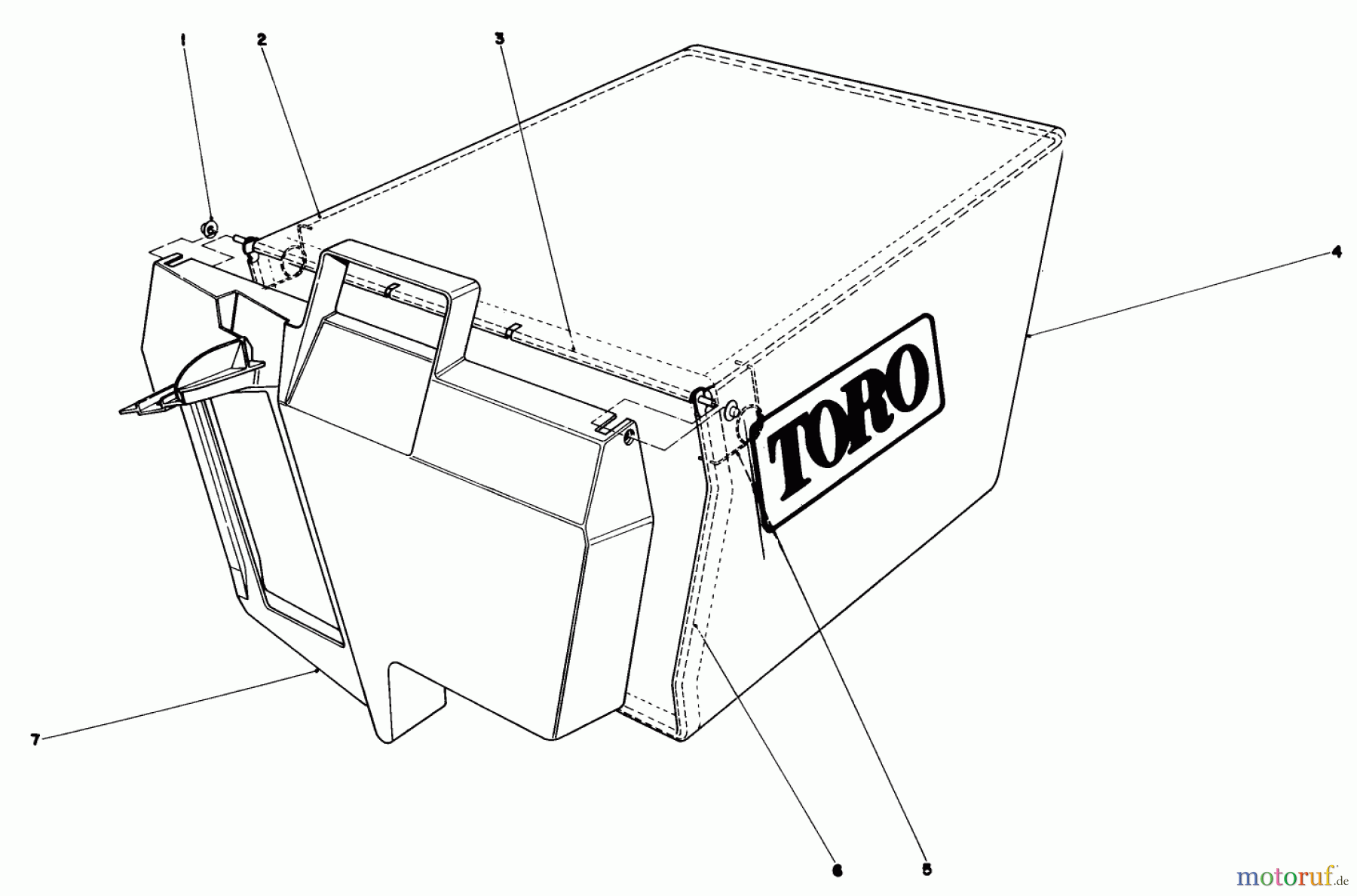 Toro Neu Mowers, Walk-Behind Seite 1 20581 - Toro Lawnmower, 1984 (4000001-4999999) GRASS BAG ASSEMBLY NO. 11-0159