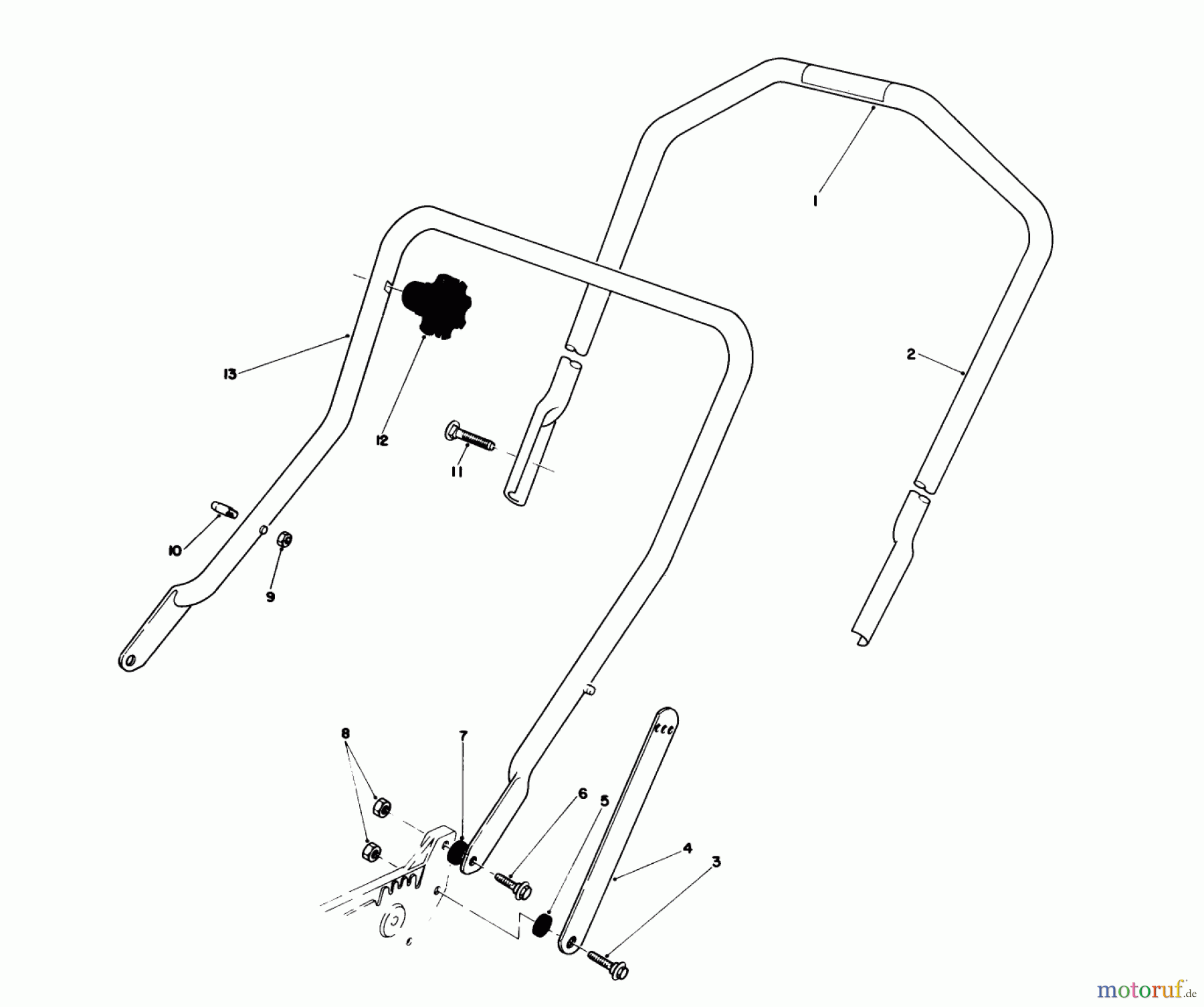  Toro Neu Mowers, Walk-Behind Seite 1 20581 - Toro Lawnmower, 1987 (7000001-7999999) HANDLE ASSEMBLY