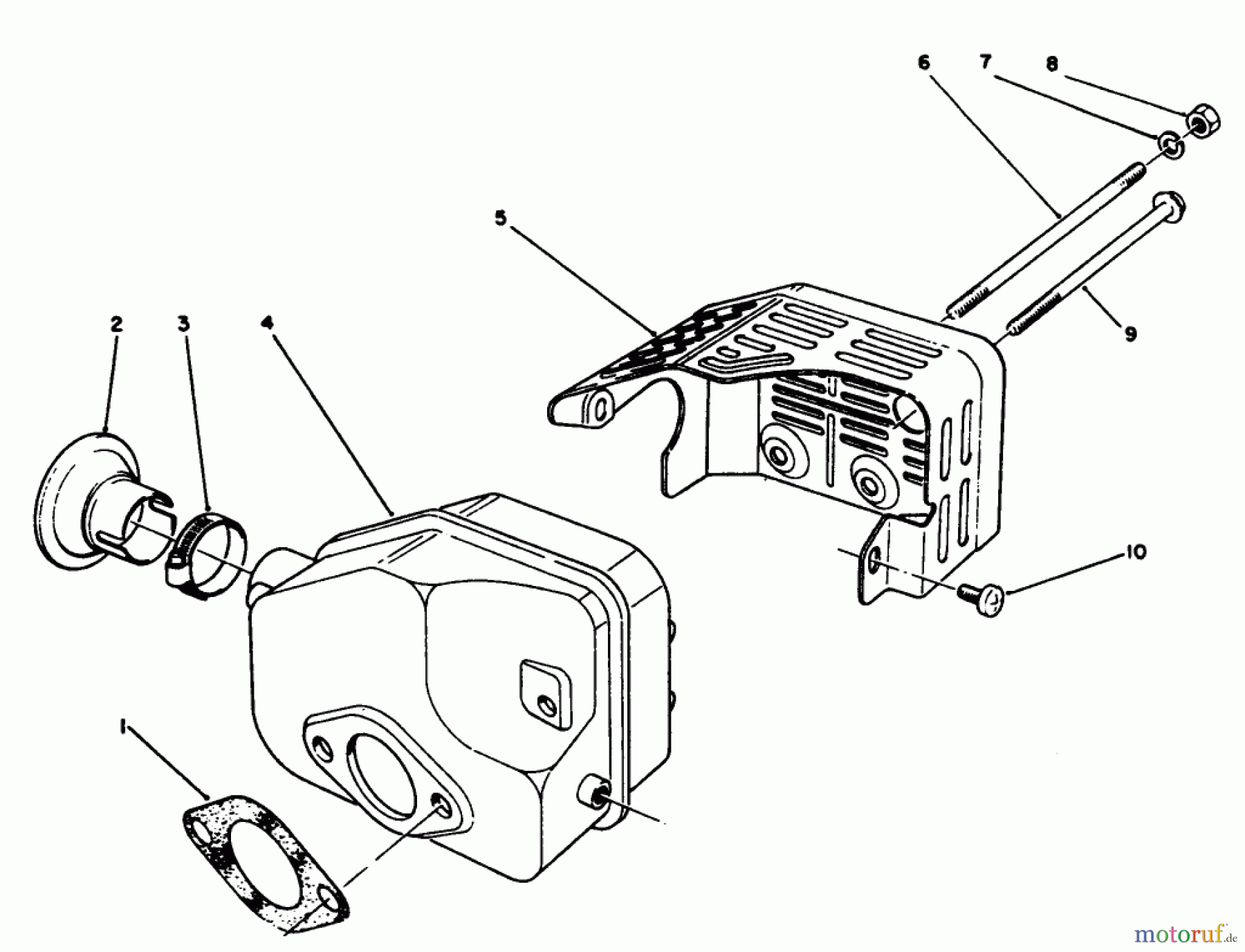 Toro Neu Mowers, Walk-Behind Seite 1 20584C - Toro Lawnmower, 1989 (9000001-9999999) MUFFLER ASSEMBLY (ENGINE MODEL NO 47PJ8)