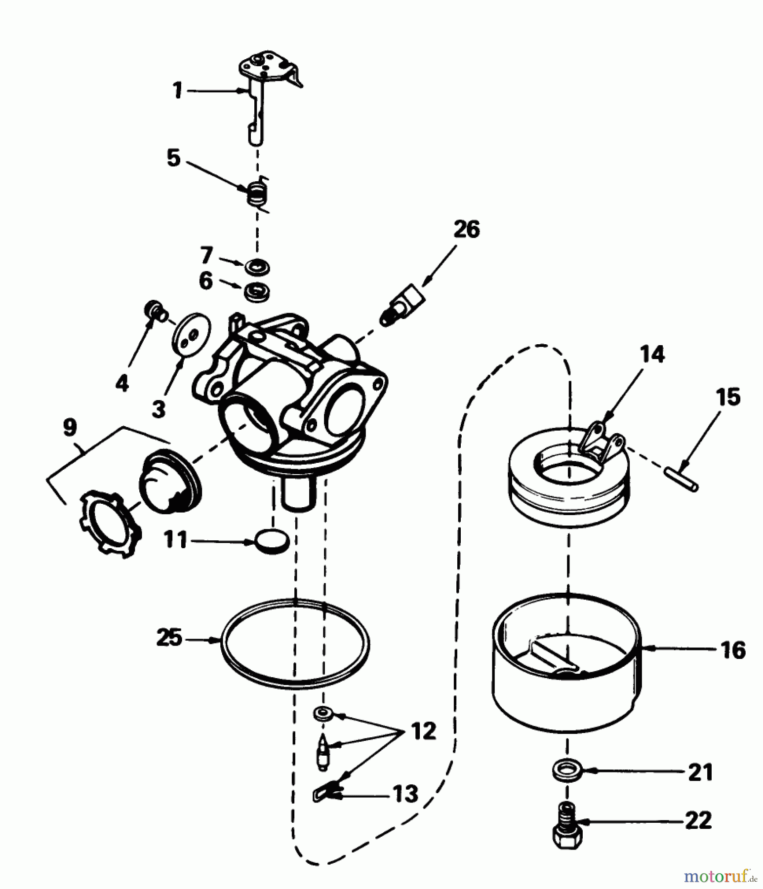  Toro Neu Mowers, Walk-Behind Seite 1 20588 - Toro Lawnmower, 1985 (5000001-5999999) CARBURETOR NO. 632098