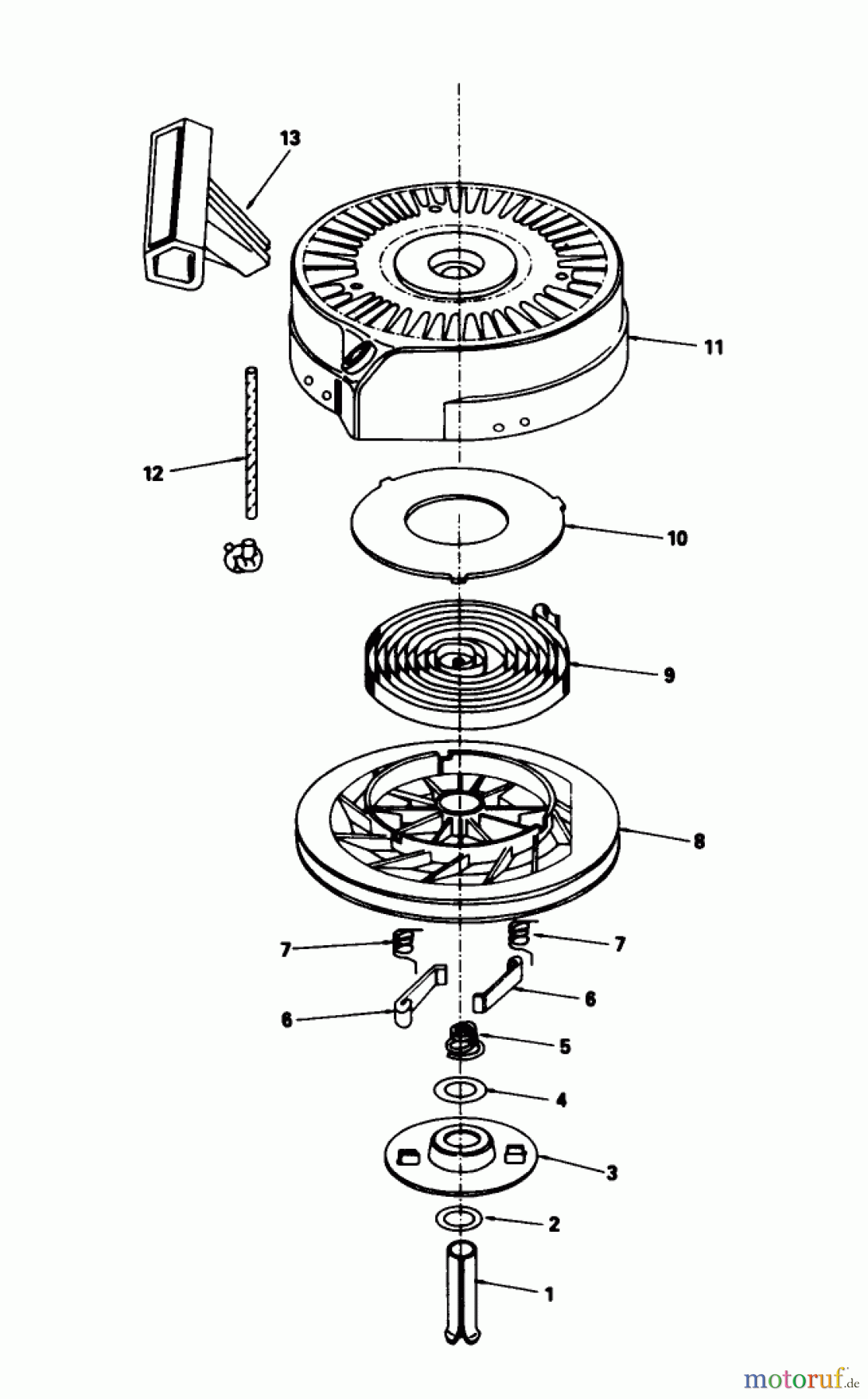  Toro Neu Mowers, Walk-Behind Seite 1 20632 - Toro Lawnmower, 1989 (9000001-9999999) REWIND STARTER NO. 590635