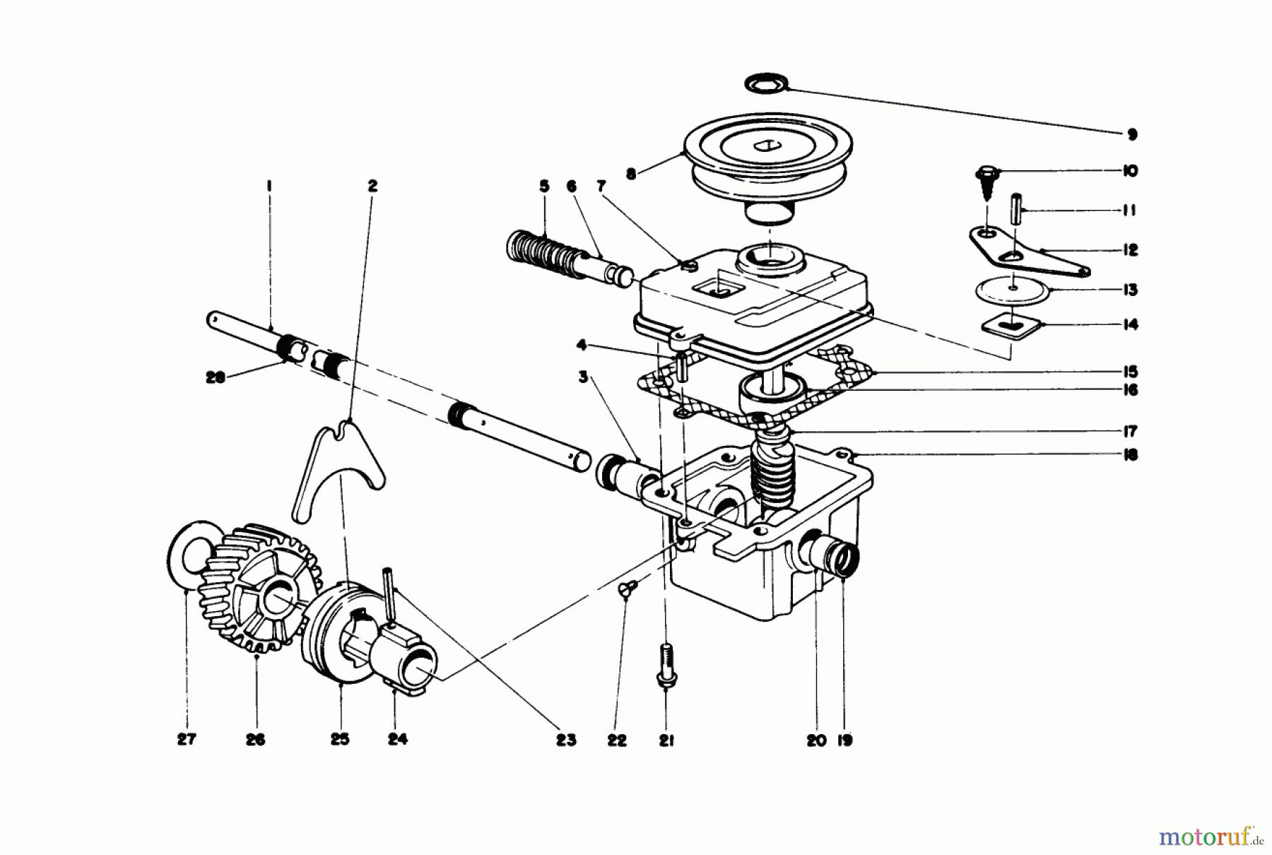  Toro Neu Mowers, Walk-Behind Seite 1 20755 - Toro Lawnmower, 1979 (9000001-9999999) GEAR CASE ASSEMBLY