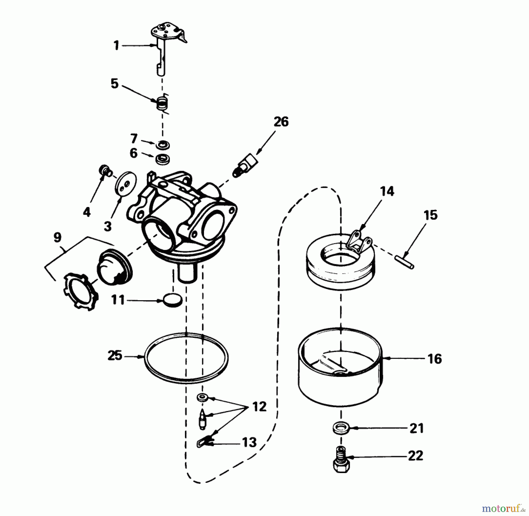  Toro Neu Mowers, Walk-Behind Seite 1 20780C - Toro Lawnmower, 1989 (9000001-9999999) CARBURETOR NO. 632098