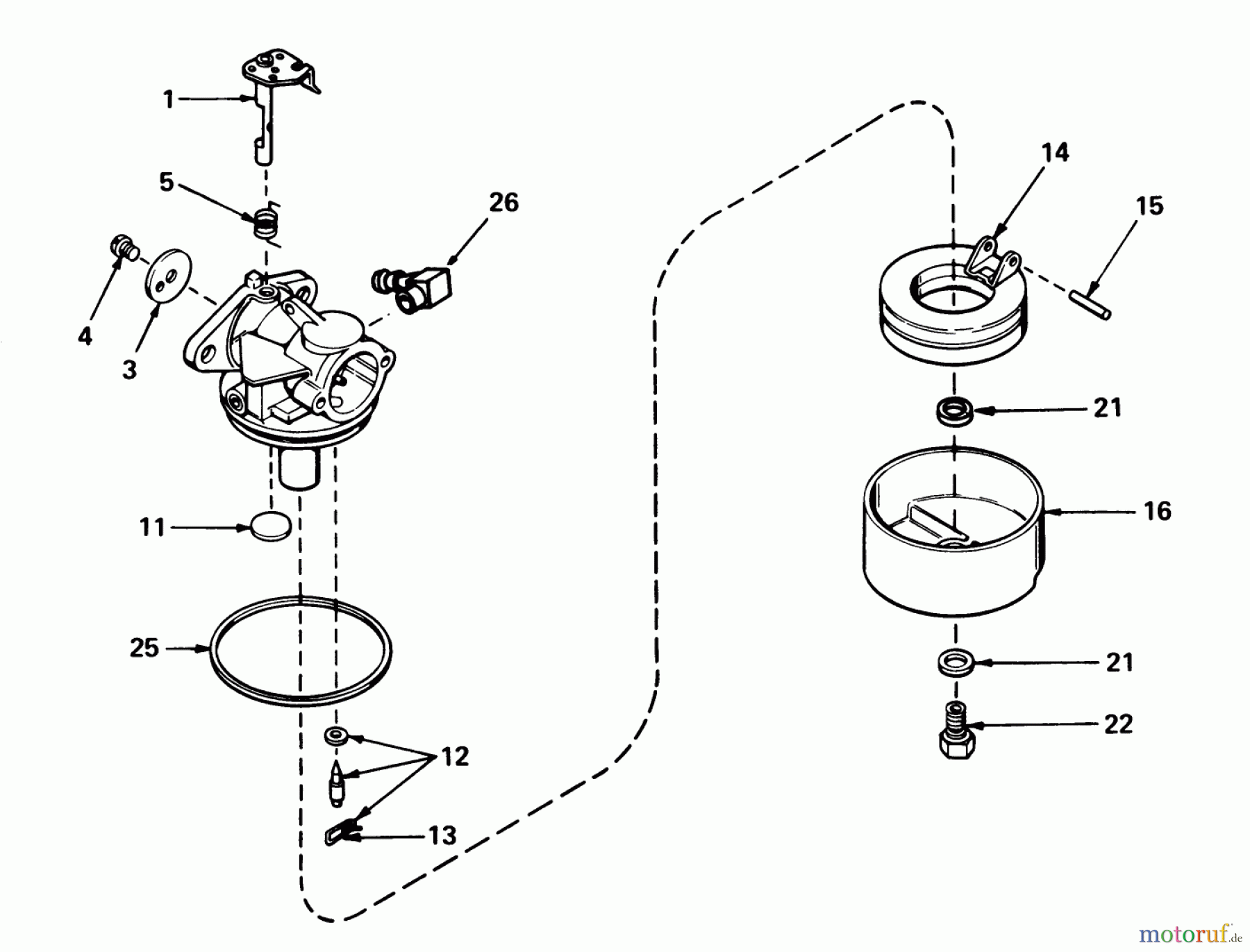  Toro Neu Mowers, Walk-Behind Seite 2 21738 - Toro Whirlwind Lawnmower, 1978 (8000001-8999999) CARBURETOR NO. 631784A (MOWER MODEL NO. 21738)(ENGINE NO. TNT 100-10056A)