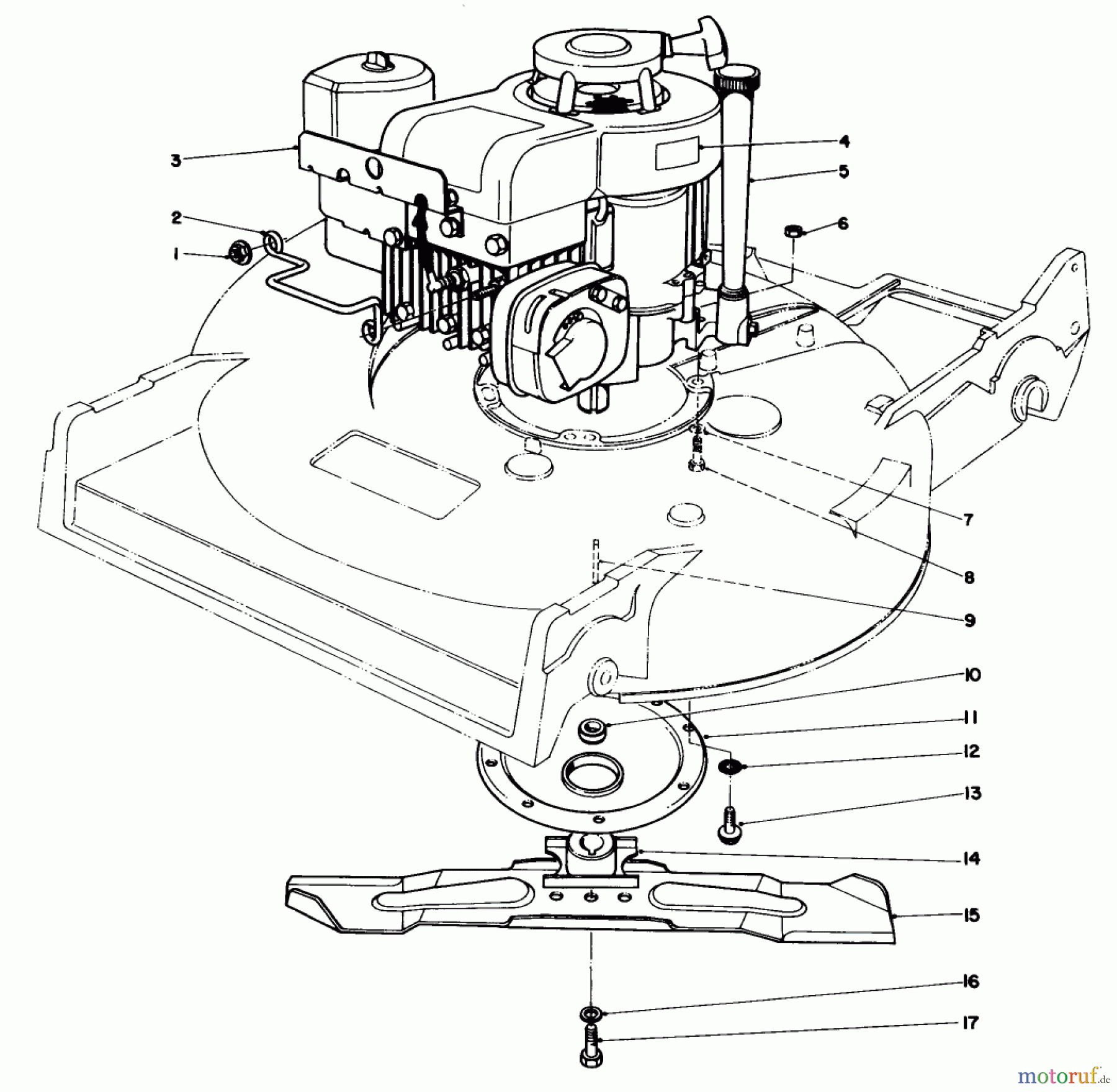  Toro Neu Mowers, Walk-Behind Seite 2 22015 - Toro Lawnmower, 1984 (4000001-4999999) ENGINE ASSEMBLY (MODEL 22015)