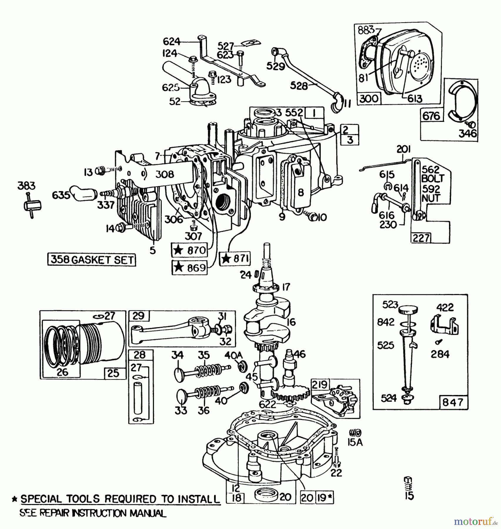 Toro Neu Mowers, Walk-Behind Seite 2 22020 - Toro Lawnmower, 1985 (5000001-5999999) ENGINE BRIGGS & STRATTON MODEL 131922-0163-01 #2