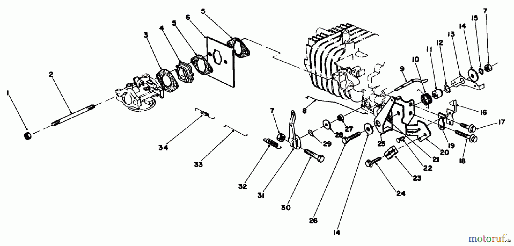 Toro Neu Mowers, Walk-Behind Seite 2 22035 - Toro Lawnmower, 1984 (4000001-4999999) GOVERNOR ASSEMBLY