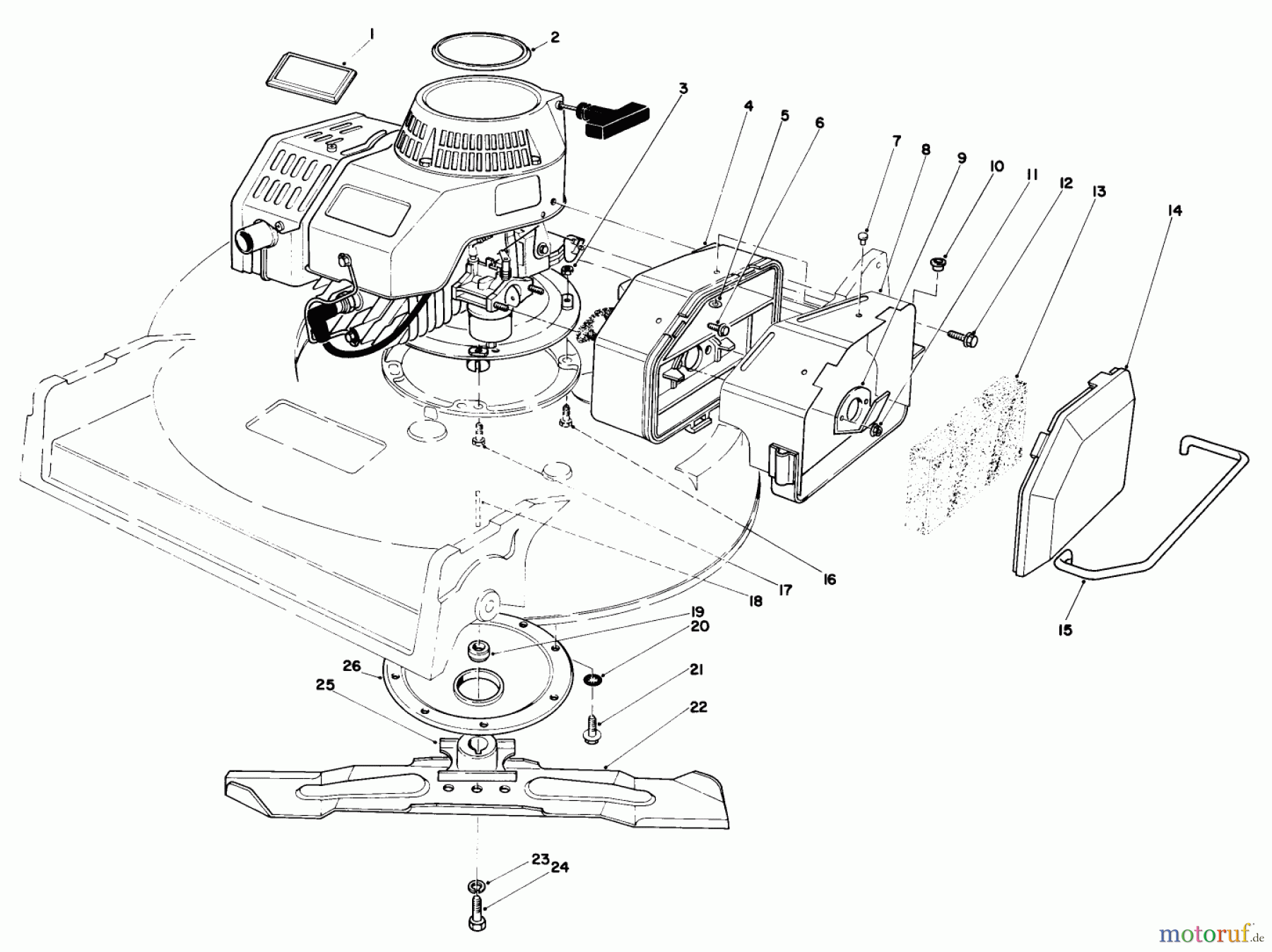 Toro Neu Mowers, Walk-Behind Seite 2 22030 - Toro Lawnmower, 1987 (7000001-7999999) ENGINE ASSEMBLY (MODEL 22030)