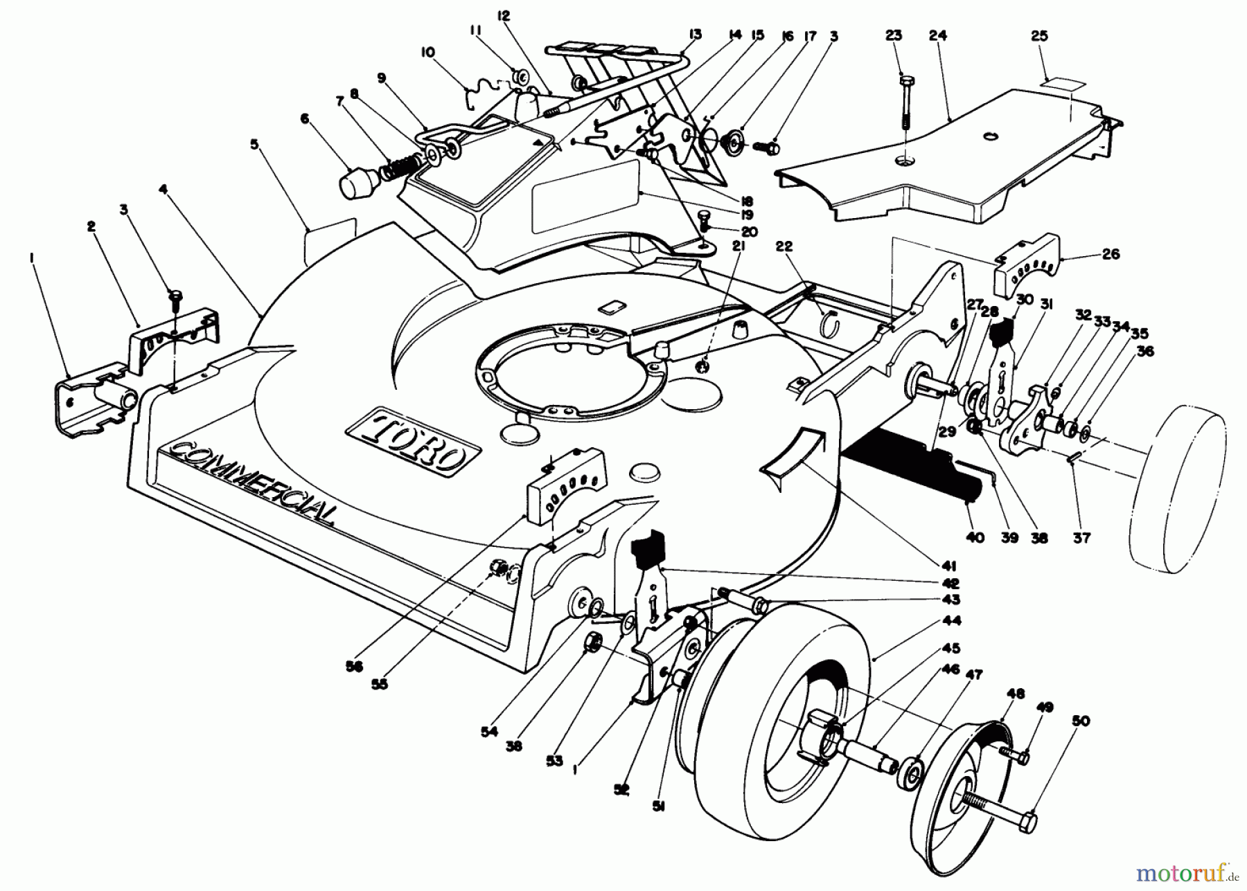 Toro Neu Mowers, Walk-Behind Seite 2 22621 - Toro Lawnmower, 1987 (7000001-7999999) HOUSING ASSEMBLY (MODEL NO. 22525)