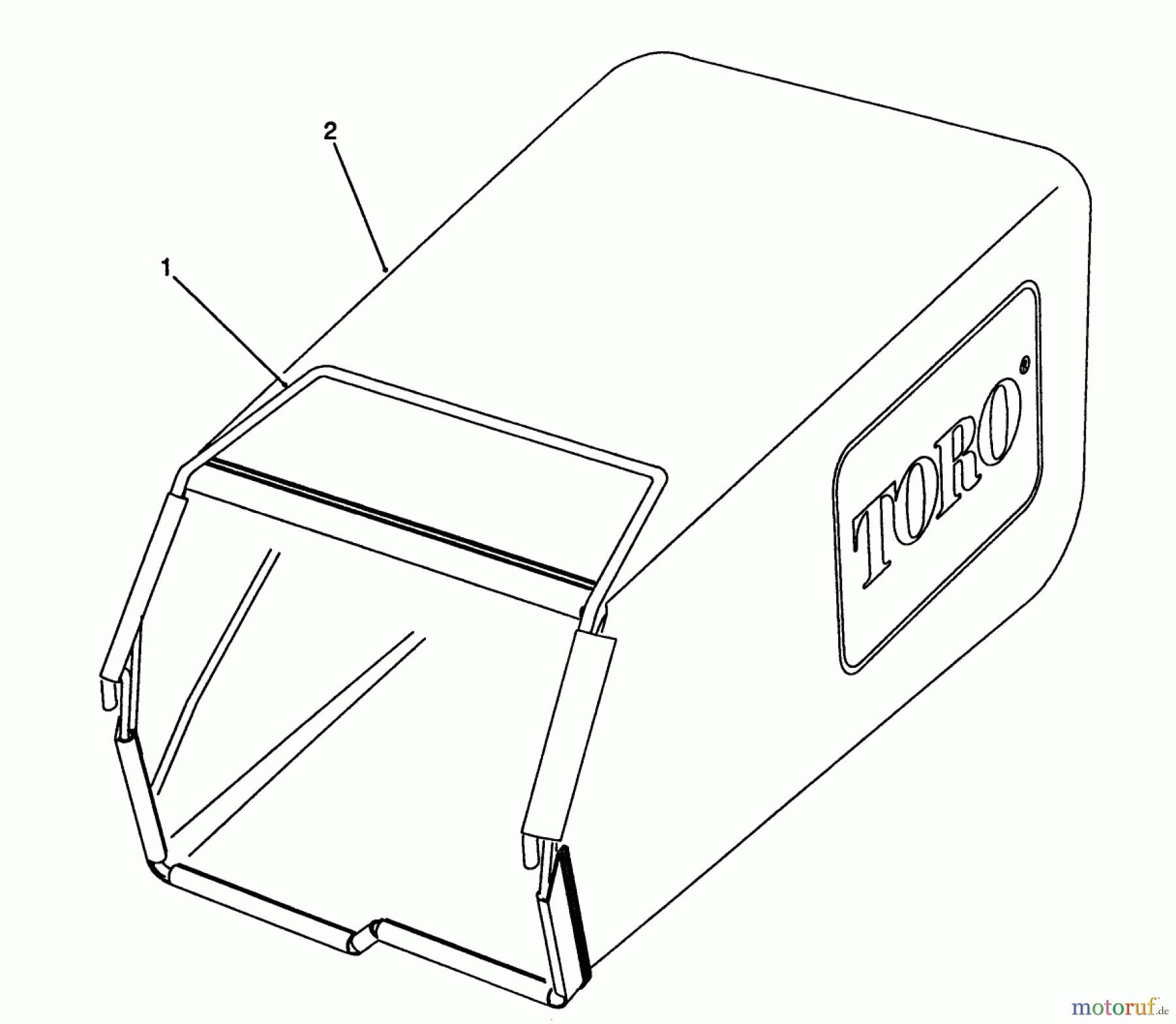  Toro Neu Mowers, Walk-Behind Seite 2 26622 - Toro Lawnmower, 1989 (9000001-9999999) GRASS BAG ASSEMBLY