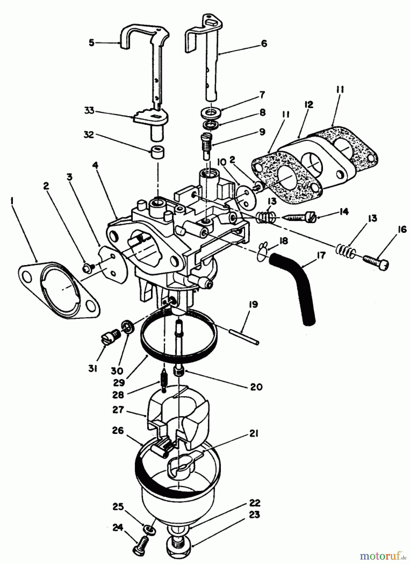 Toro Neu Mowers, Walk-Behind Seite 2 26622CS - Toro Lawnmower, 1989 (9000001-9999999) CARBURETOR ASSEMBLY (ENGINE NO. VMJ8)