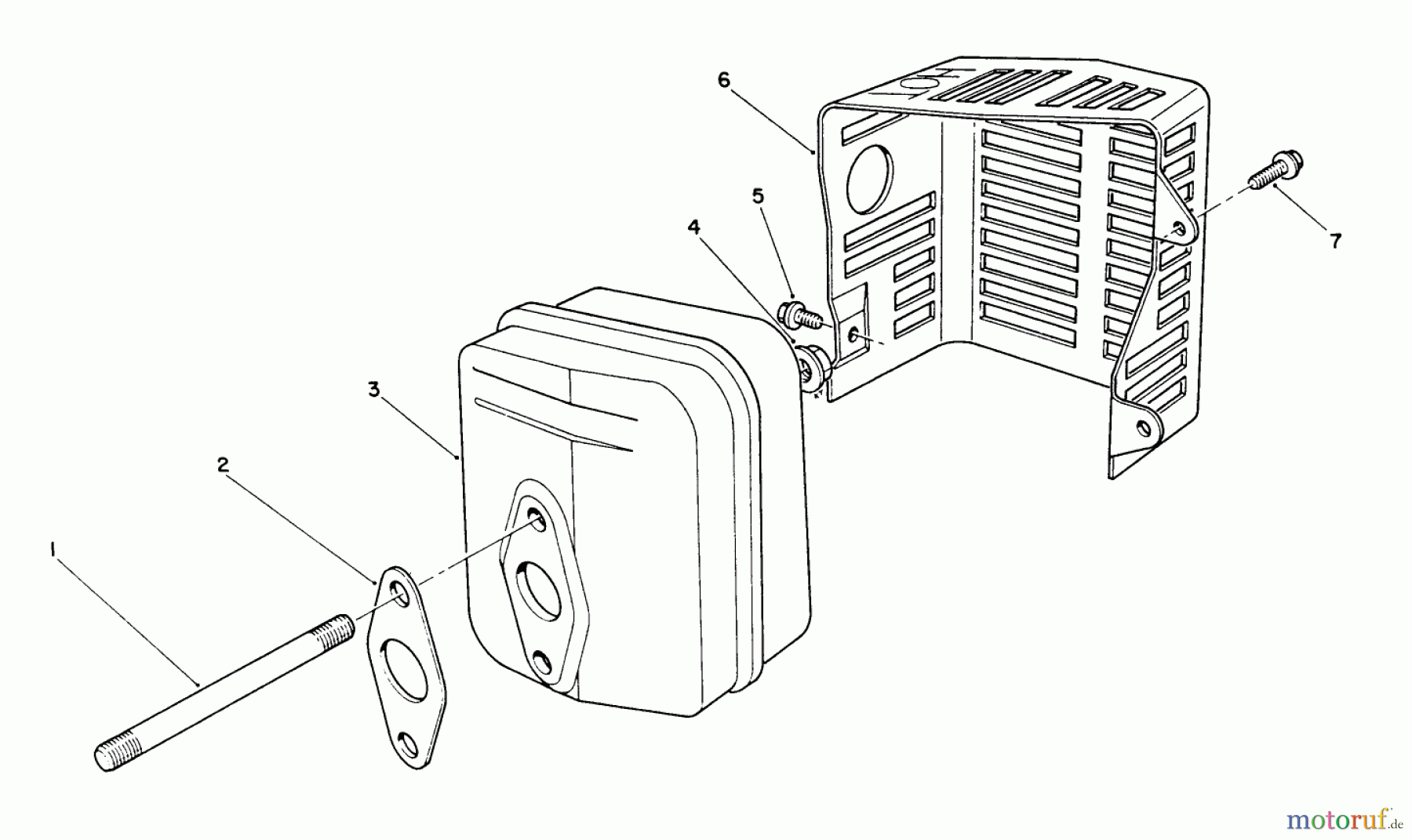  Toro Neu Mowers, Walk-Behind Seite 2 26624 - Toro Lawnmower, 1990 (0001102-0999999) MUFFLER ASSEMBLY (ENGINE MODEL NO. VMK9-3)