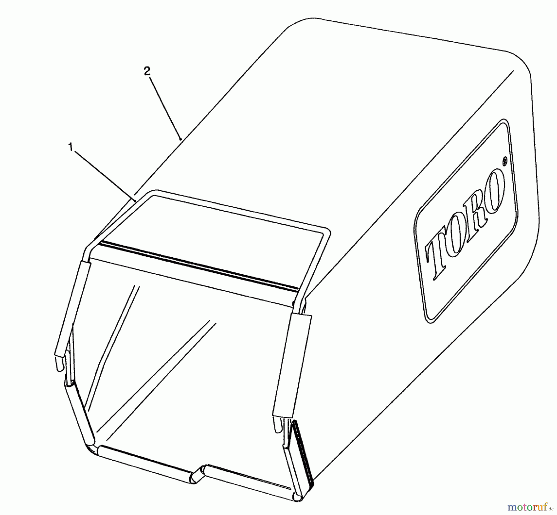  Toro Neu Mowers, Walk-Behind Seite 2 26625BG - Toro Lawnmower, 1992 (2000001-2999999) GRASS BAG ASSEMBLY