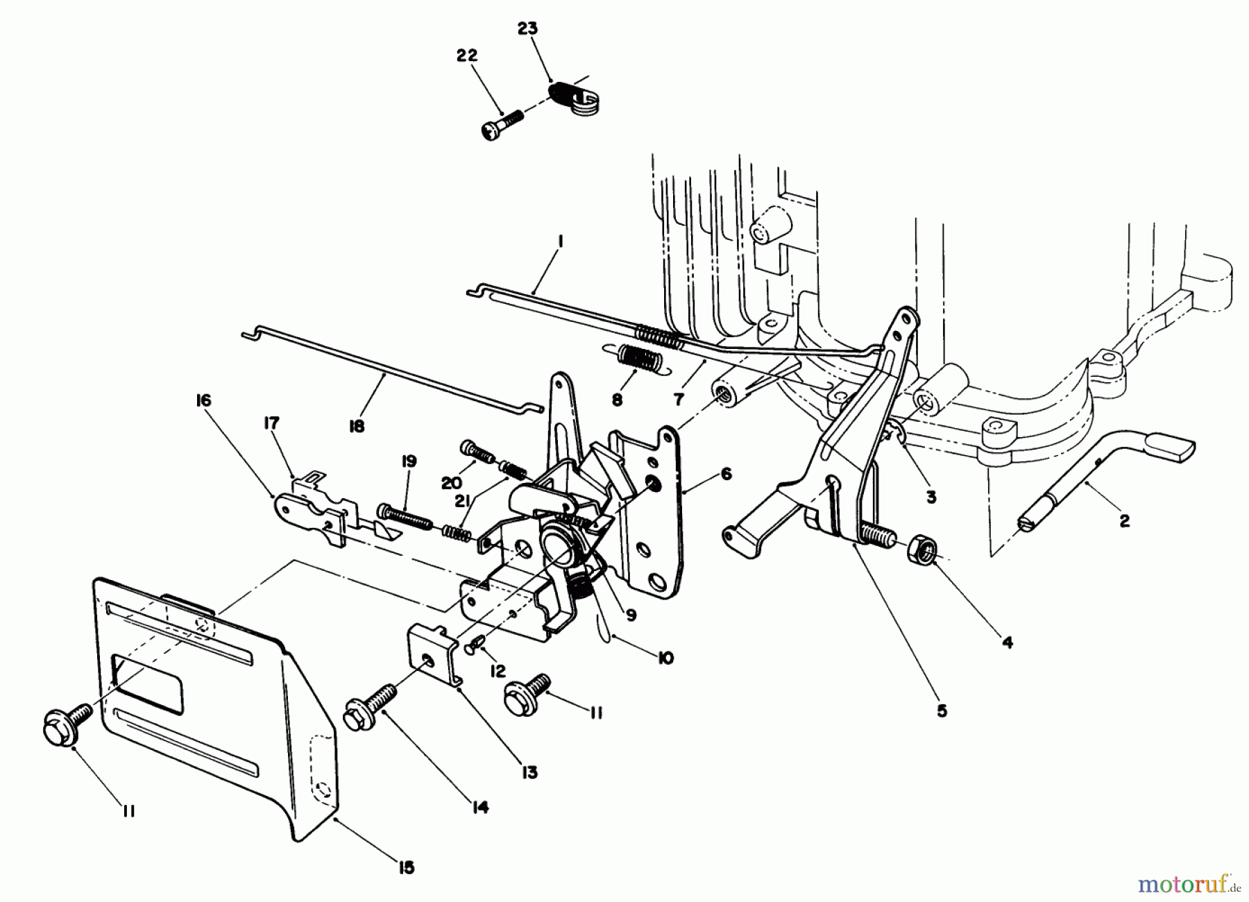 Toro Neu Mowers, Walk-Behind Seite 2 26625CS - Toro Lawnmower, 1989 (9000001-9999999) GOVERNOR ASSEMBLY (ENGINE NO. VMJ7)