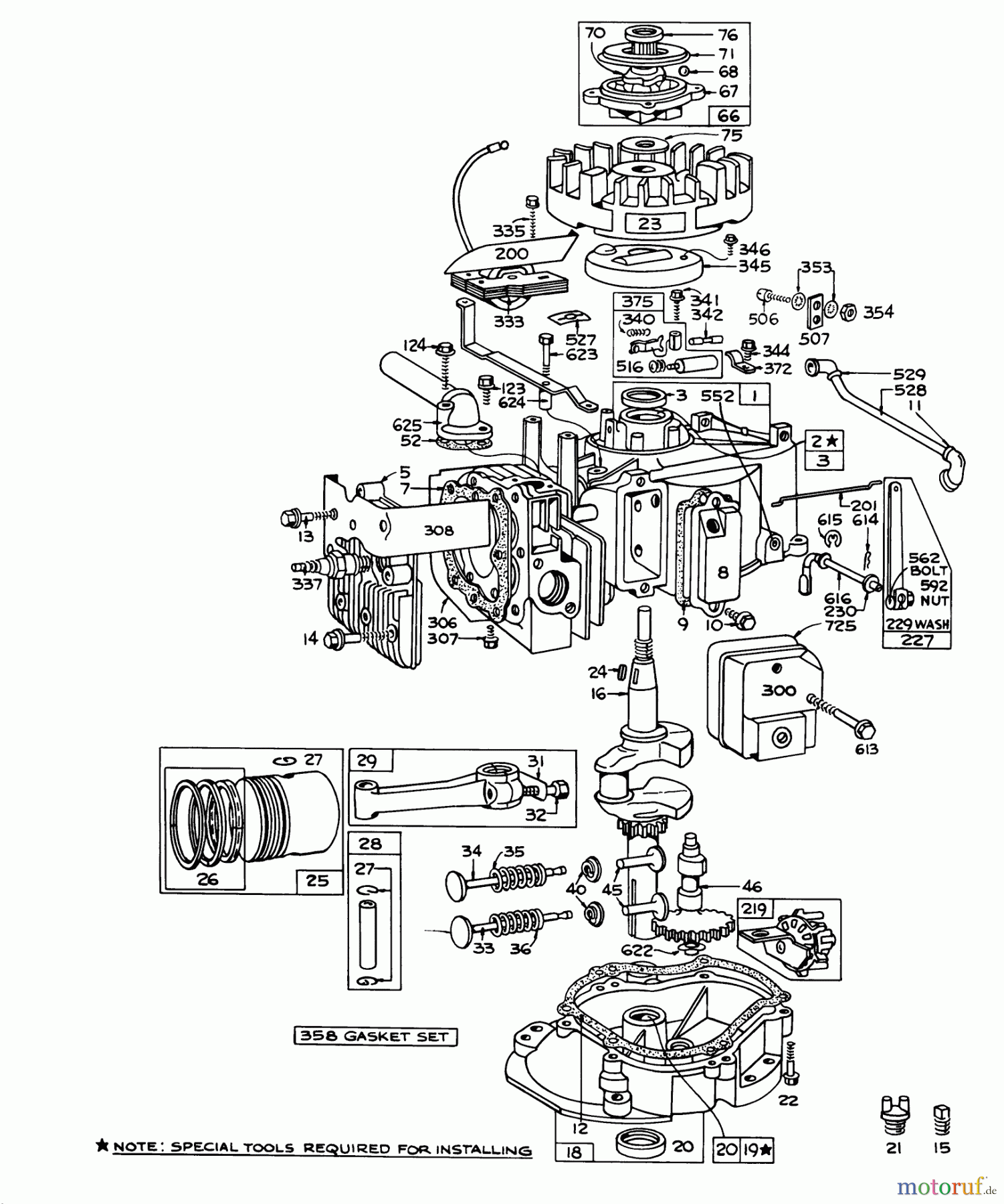 Toro Neu Blowers/Vacuums/Chippers/Shredders 62850 - Toro Shredder, 1972 (2000001-2999999) ENGINE, BRIGGS & STRATTON MODEL NO. 130902-0333-01