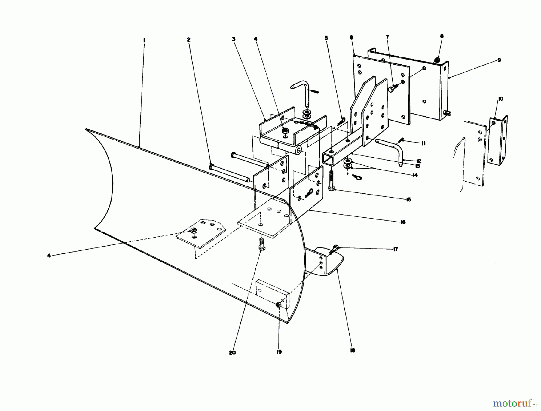  Toro Neu Snow Blowers/Snow Throwers Seite 1 38050 (724) - Toro 724 Snowthrower, 1985 (5000001-5999999) GRADER BLADE ASSEMBLY MODEL 59099 (OPTIONAL)