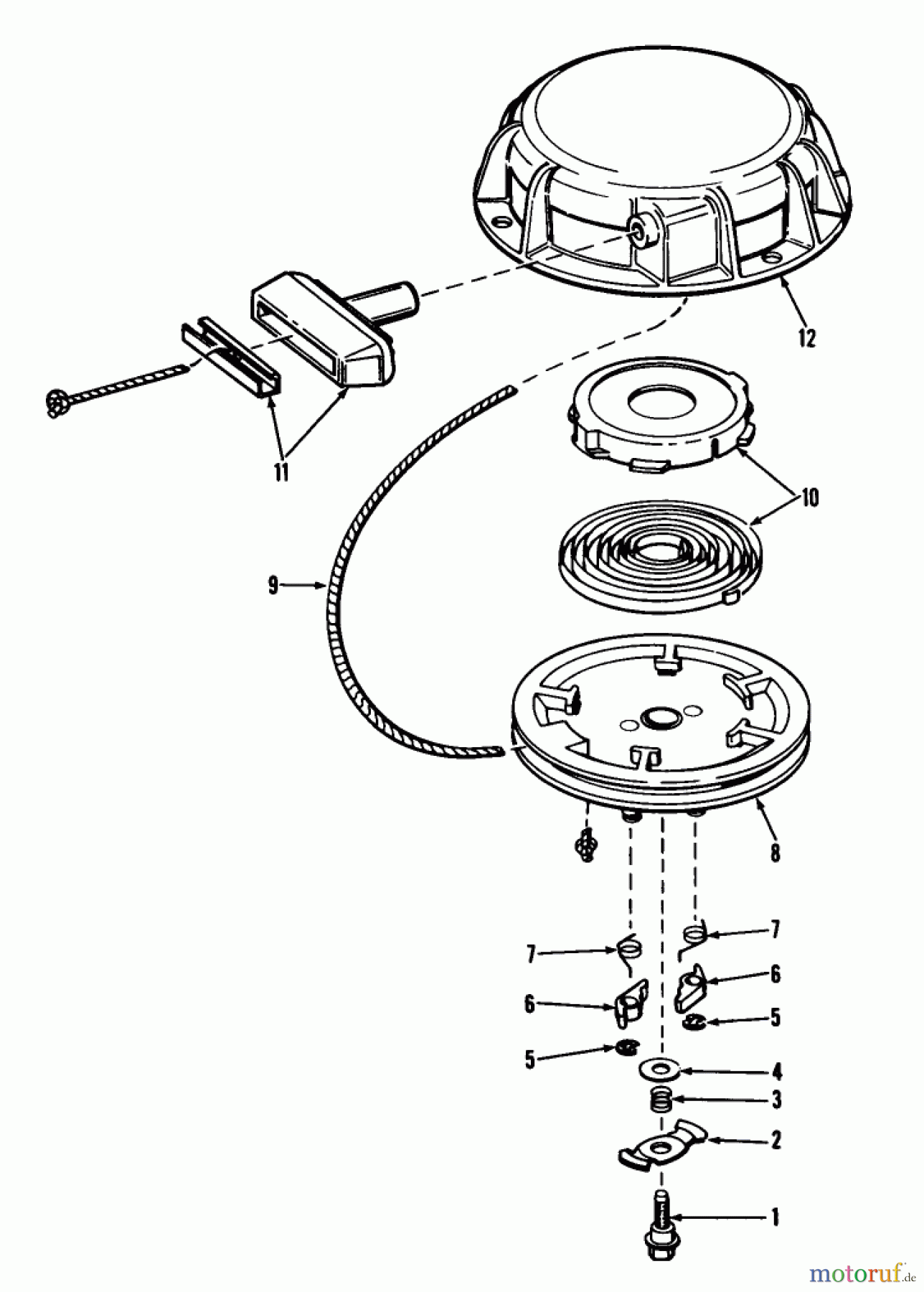 Toro Neu Snow Blowers/Snow Throwers Seite 1 38080 (824) - Toro 824 Snowthrower, 1984 (4000001-4999999) REWIND STARTER NO. 590479