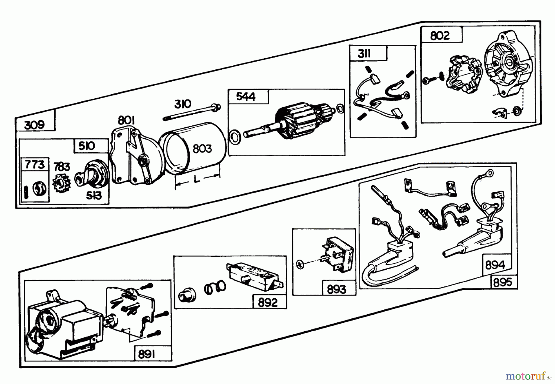 Toro Neu Snow Blowers/Snow Throwers Seite 1 38090 (1132) - Toro 1132 Snowthrower, 1984 (4000001-4999999) STARTER MOTOR KIT MODEL NO. 37-4630 (OPTIONAL)