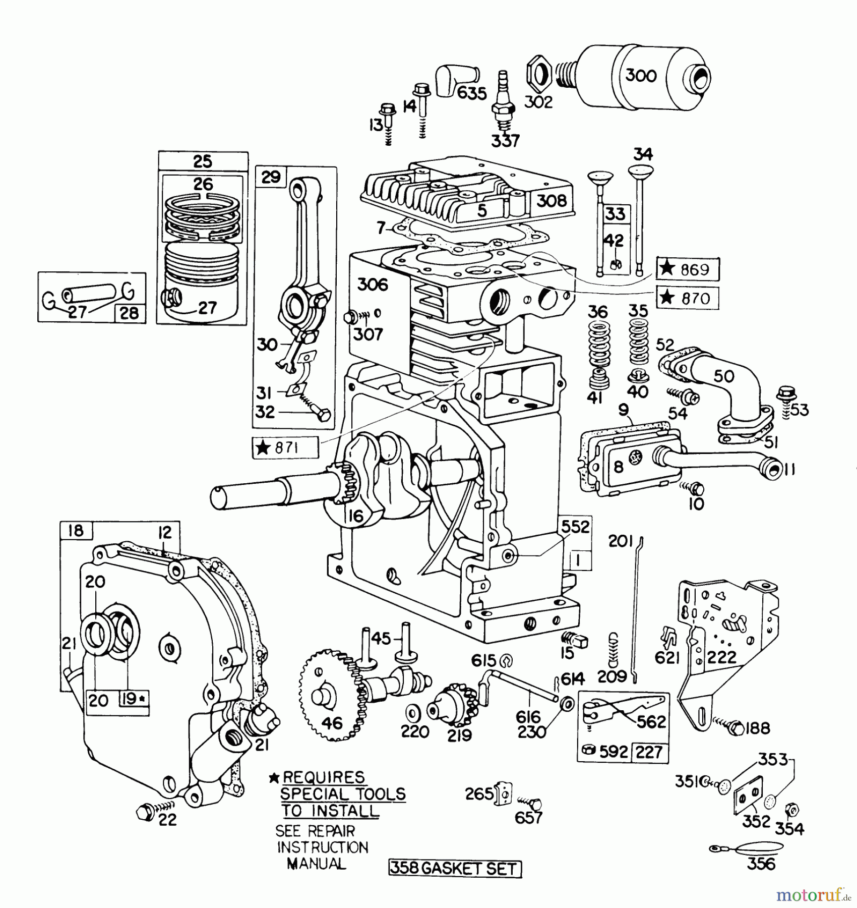 Toro Neu Snow Blowers/Snow Throwers Seite 1 38150 (826) - Toro 826 Snowthrower, 1983 (3000001-3999999) ENGINE BRIGGS & STRATTON MODEL NO. 190402 TYPE 0989-01