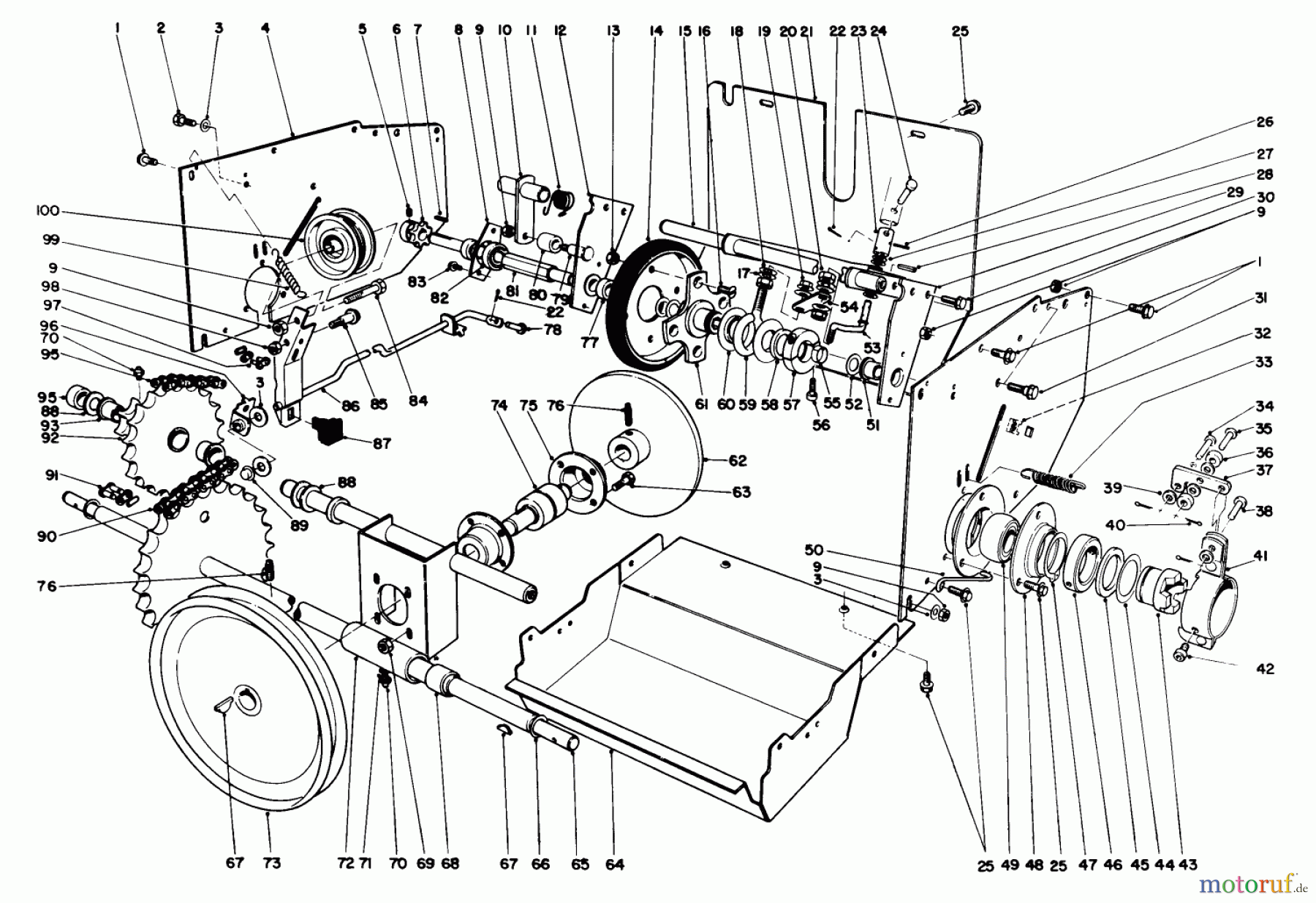 Toro Neu Snow Blowers/Snow Throwers Seite 1 38155 (826) - Toro 826 Snowthrower, 1987 (7000001-7999999) TRACTION ASSEMBLY