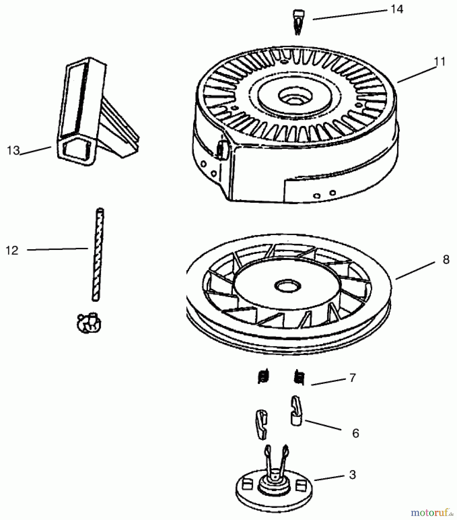 Toro Neu Snow Blowers/Snow Throwers Seite 1 38175 - Toro CCR Powerlite Snowthrower, 1999 (9900001-9999999) RECOIL STARTER NO. 590743
