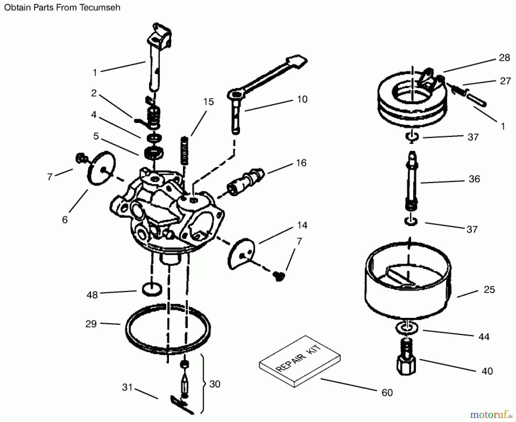 Toro Neu Snow Blowers/Snow Throwers Seite 1 38172 - Toro CCR Powerlite Snowthrower, 2000 (200000001-200999999) CARBURETOR NO. 640086 (MODEL NOS. 38172 & 38182 ONLY)