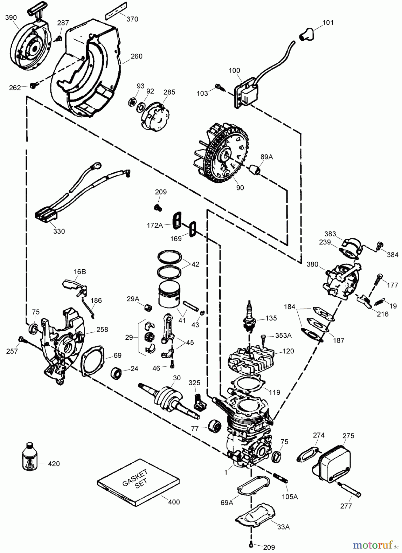  Toro Neu Snow Blowers/Snow Throwers Seite 1 38182 - Toro Powerlite Snowthrower, 2008 (280000001-280999999) ENGINE ASSEMBLY TECUMSEH TH098SA-1723F