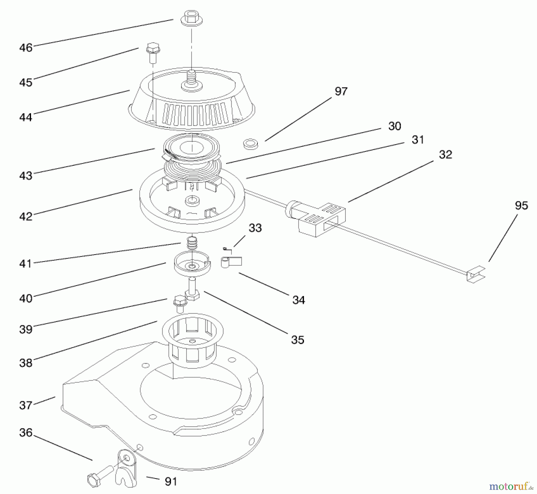  Toro Neu Snow Blowers/Snow Throwers Seite 1 38435 (3000) - Toro CCR 3000 Snowthrower, 1997 (7900001-7999999) ENGINE ASSEMBLY MODEL NO. 47PT6-5 #3