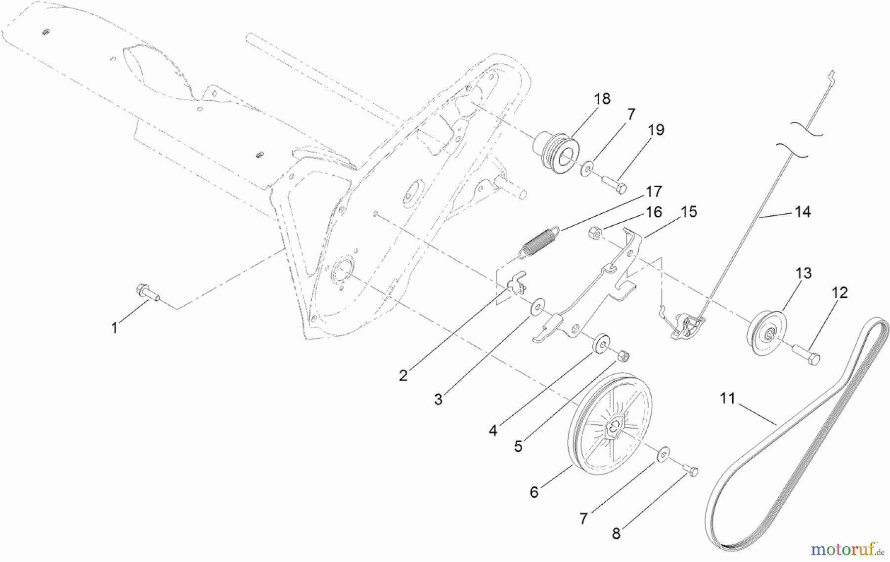 Toro Neu Snow Blowers/Snow Throwers Seite 1 38459 (621 QZE) - Toro Power Clear 621 QZE Snowthrower, 2013 (SN 313000001-313999999) ROTOR DRIVE ASSEMBLY