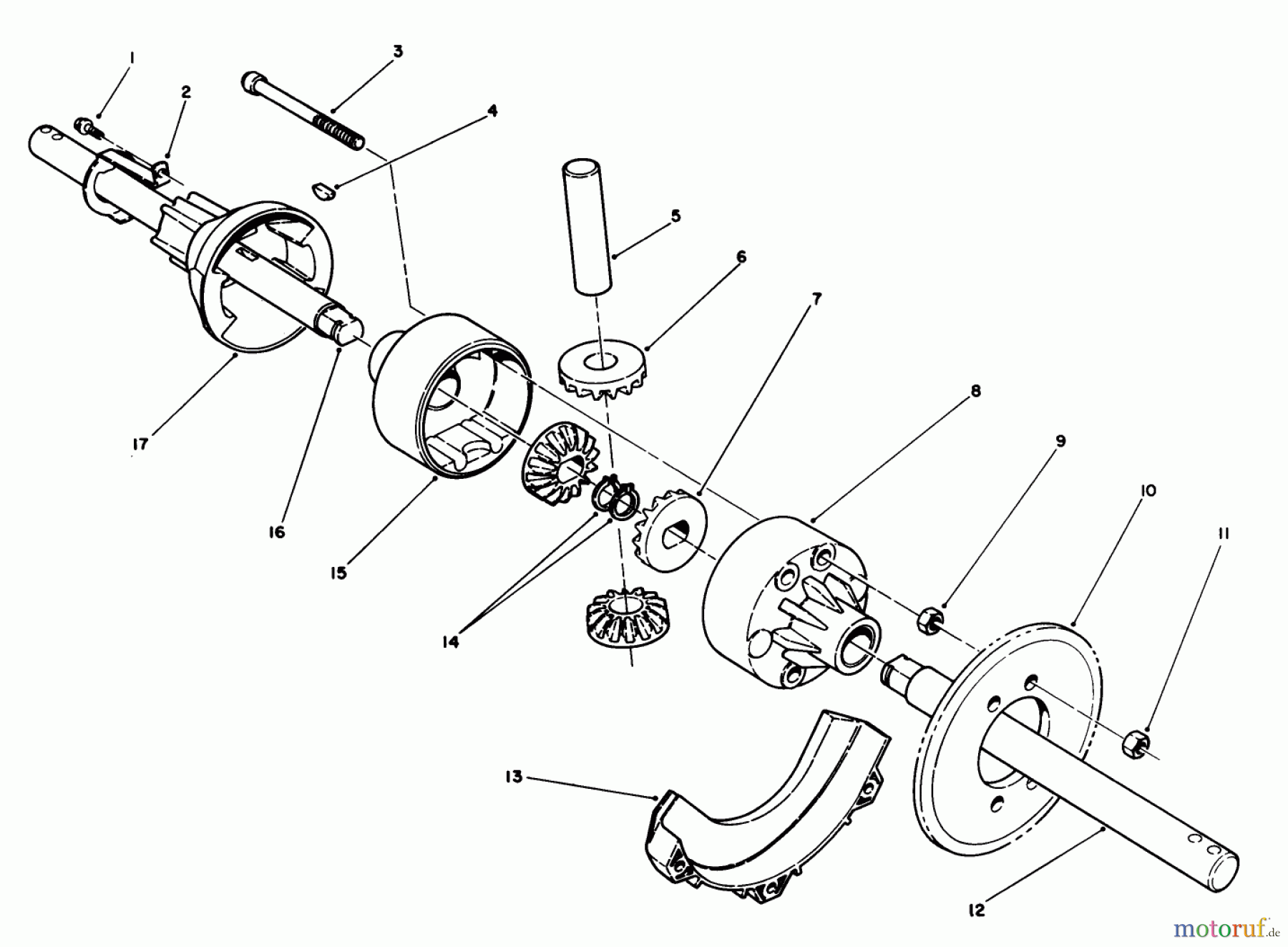 Toro Neu Snow Blowers/Snow Throwers Seite 1 38505 (624) - Toro 624 Power Shift Snowthrower, 1991 (1000001-1999999) DIFFERENTIAL KIT MODEL NO. 38038 (OPTIONAL)
