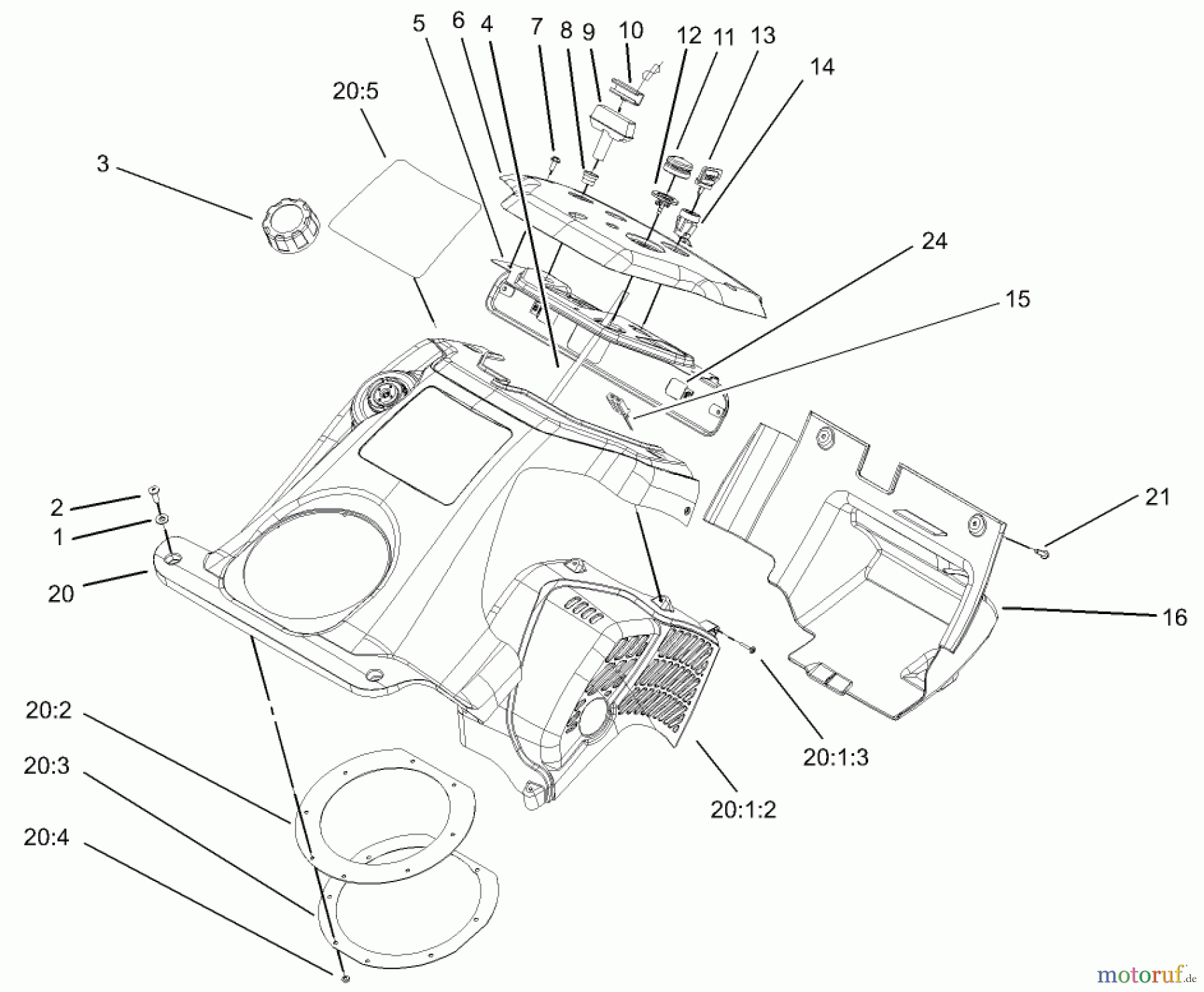  Toro Neu Snow Blowers/Snow Throwers Seite 1 38537 (3650) - Toro CCR 3650 GTS Snowthrower, 2004 (240000001-240999999) UPPER SHROUD AND CONTROL PANEL ASSEMBLY