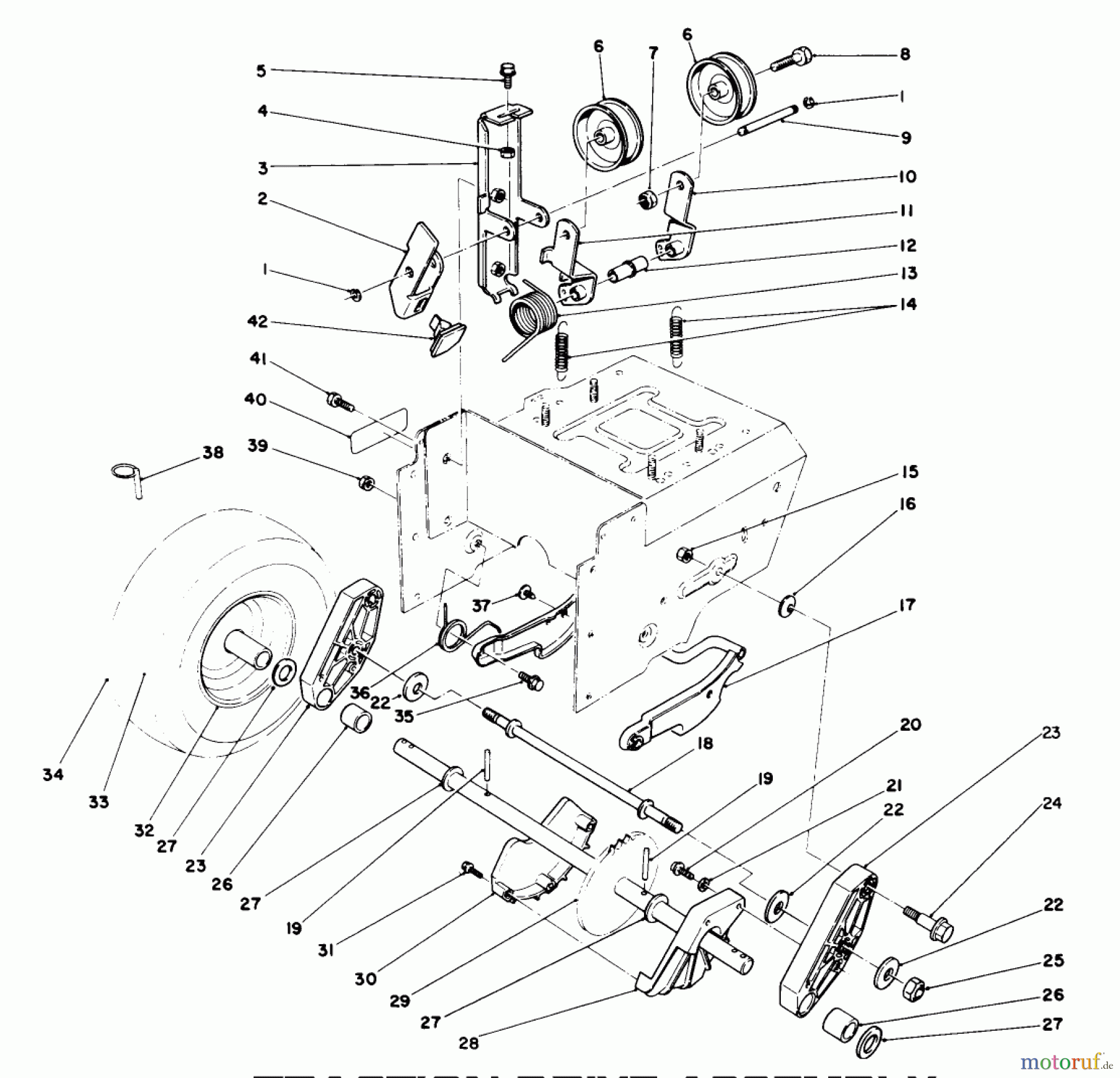 Toro Neu Snow Blowers/Snow Throwers Seite 1 38540 (824) - Toro 824 Power Shift Snowthrower, 1989 (9000001-9999999) TRACTION DRIVE ASSEMBLY