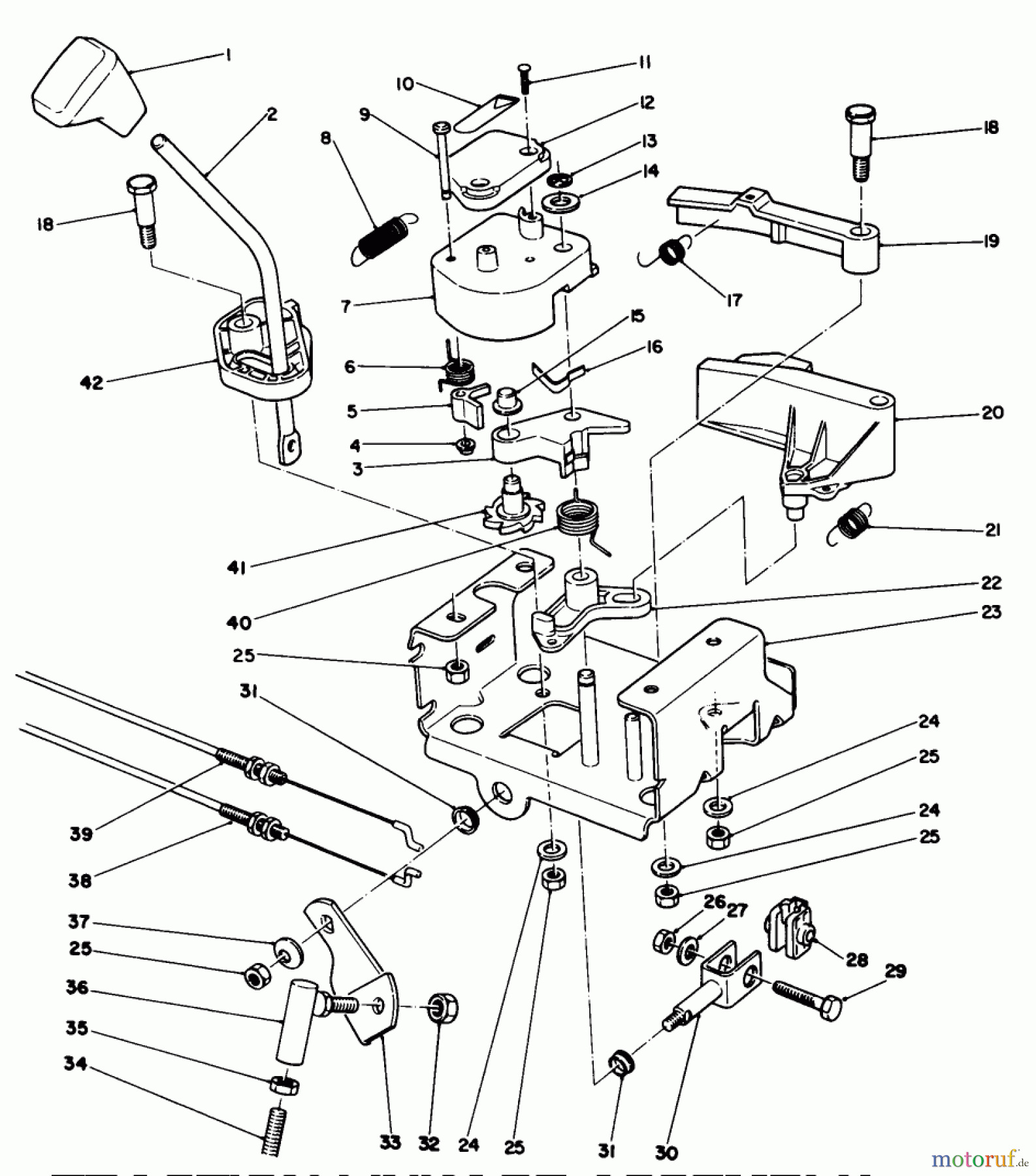  Toro Neu Snow Blowers/Snow Throwers Seite 1 38543 (824) - Toro 824 Power Shift Snowthrower, 1989 (9000001-9999999) TRACTION LINKAGE ASSEMBLY