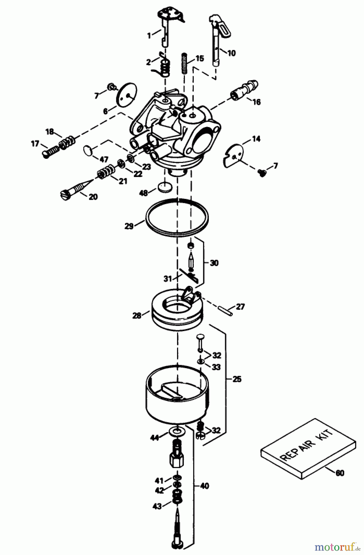 Toro Neu Snow Blowers/Snow Throwers Seite 1 38555 (1028) - Toro 1028 Power Shift Snowthrower, 1993 (3900001-3999999) CARBURETOR NO. 632370A
