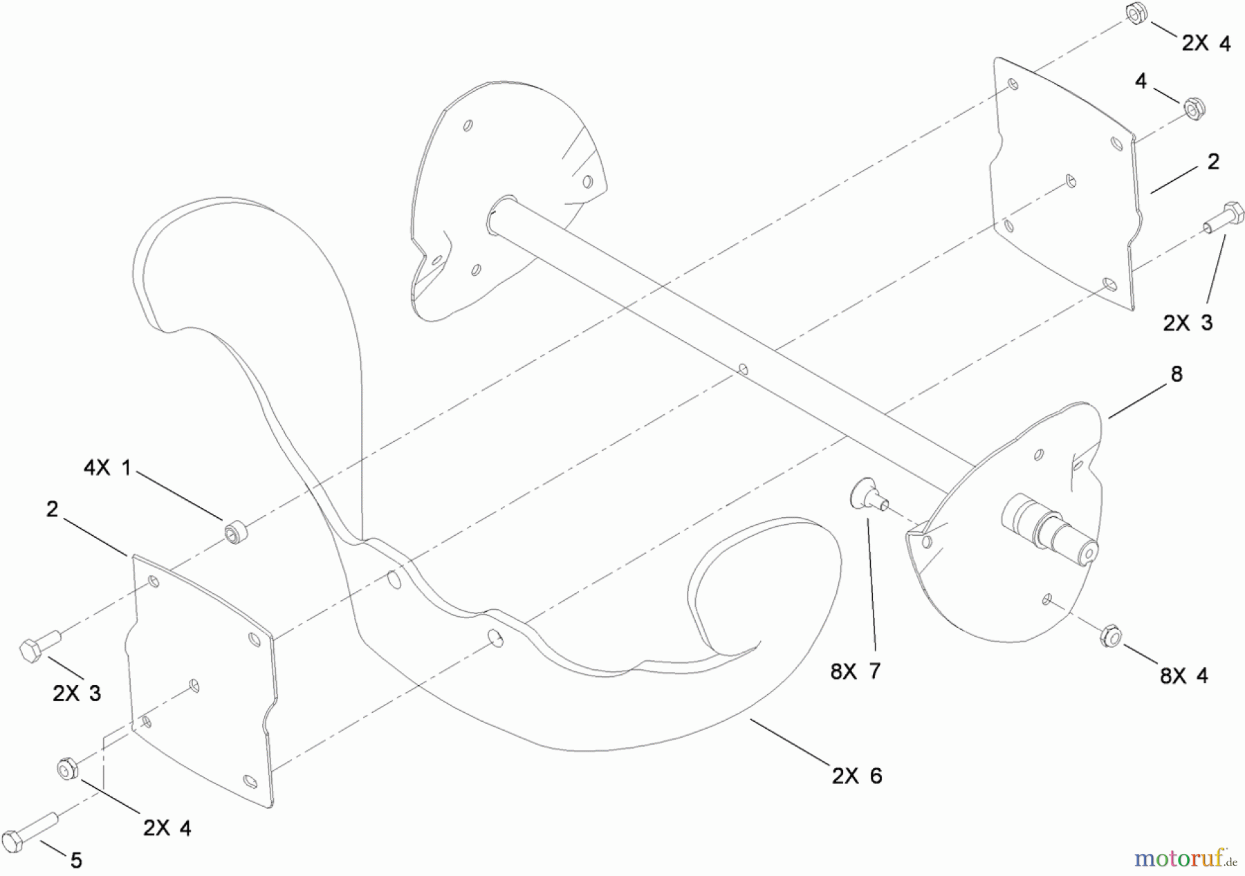  Toro Neu Snow Blowers/Snow Throwers Seite 1 38567 (6053 R) - Toro CCR 6053 R Quick Clear Snowthrower, 2013 (SN 313000001-313001999) ROTOR ASSEMBLY