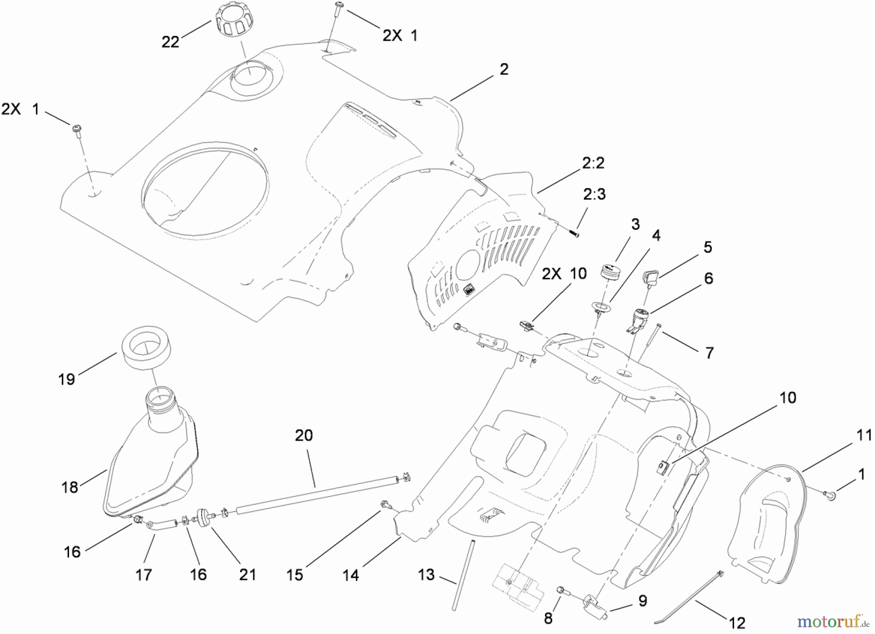 Toro Neu Snow Blowers/Snow Throwers Seite 1 38584 - Toro Power Clear Snowthrower, 2010 (310000001-310999999) SHROUD ASSEMBLY