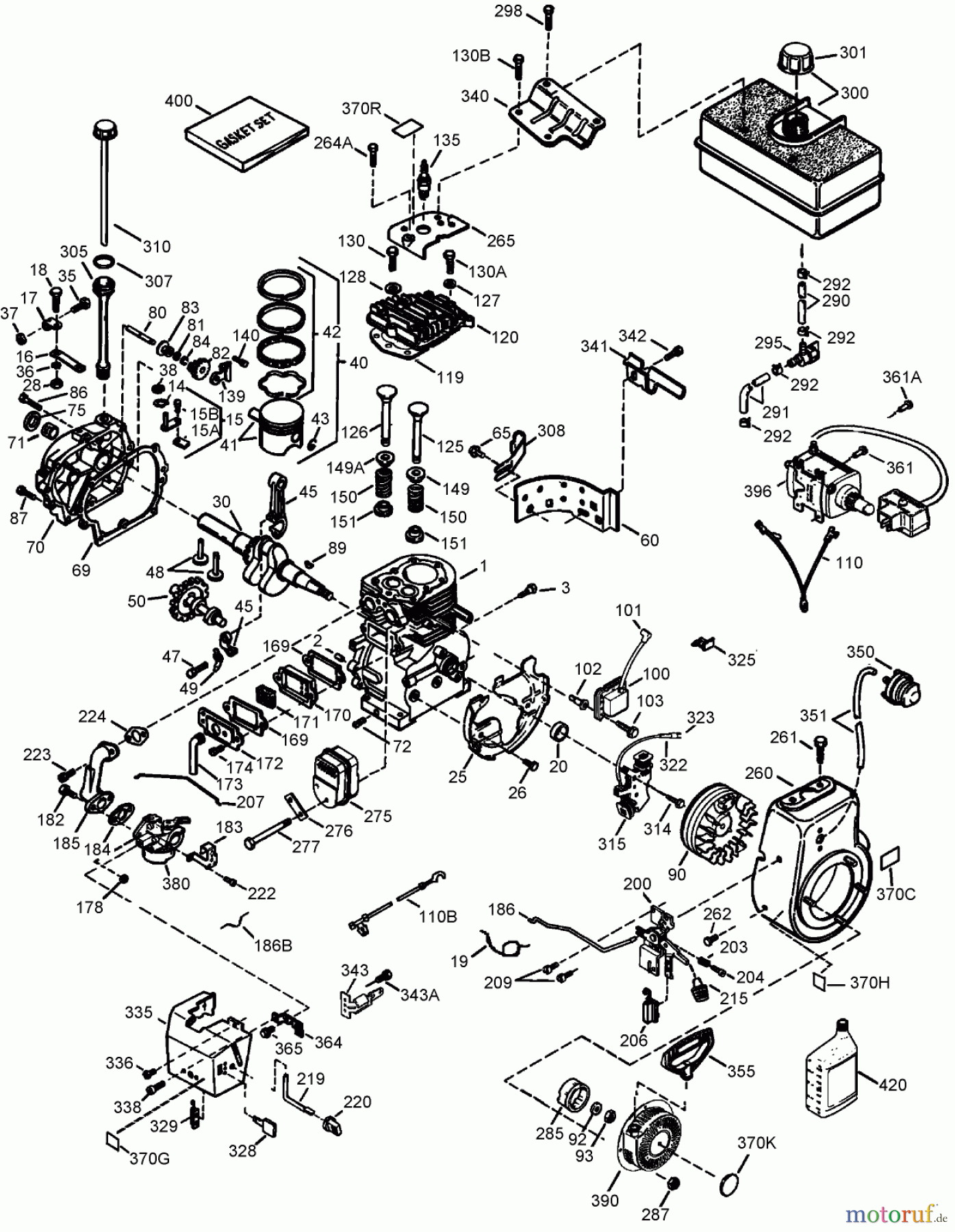 Toro Neu Snow Blowers/Snow Throwers Seite 2 38640 (1028 LXE) - Toro Power Max 1028 LXE Snowthrower, 2006 (260000001-260999999) ENGINE ASSEMBLY TECUMSEH LH358SA-159625A