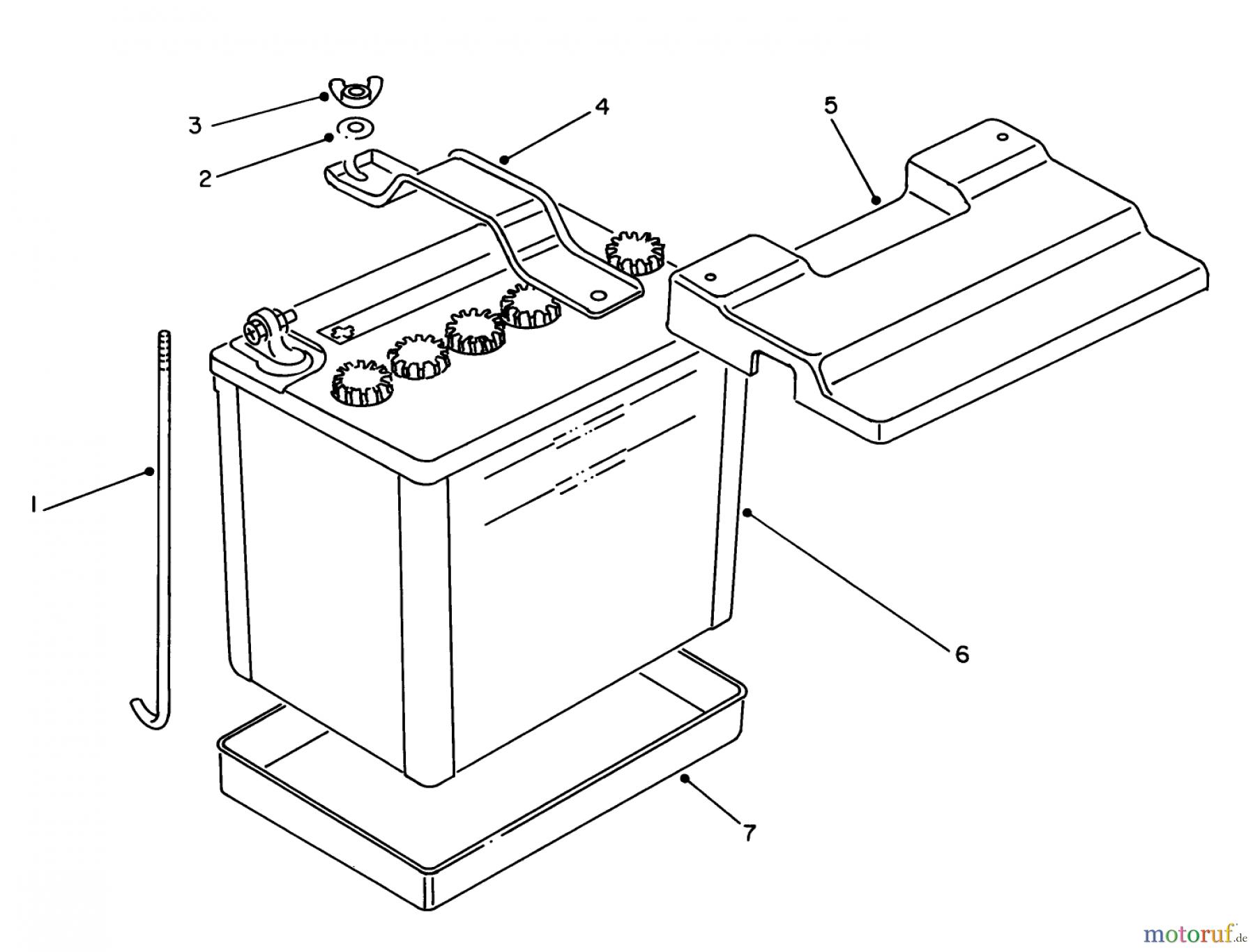 Toro Neu Generators 62040 (T4000D) - Toro Generator, T4000D, 1987 (7000001-7999999) BATTERY ASSEMBLY
