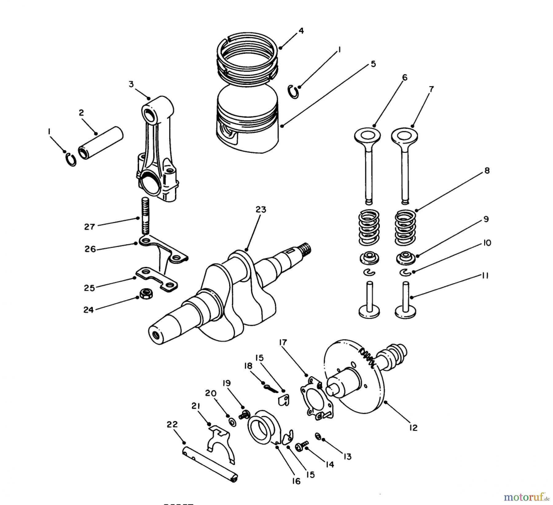  Toro Neu Generators 62040 (T4000D) - Toro Generator, T4000D, 1985 (5000001-5999999) CRANKSHAFT ASSEMBLY