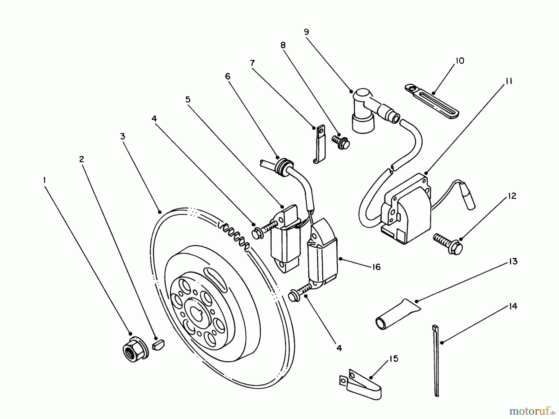 Toro Neu Generators 62040 (T4000D) - Toro Generator, T4000D, 1988 (8000001-8999999) MAGNETO ASSEMBLY