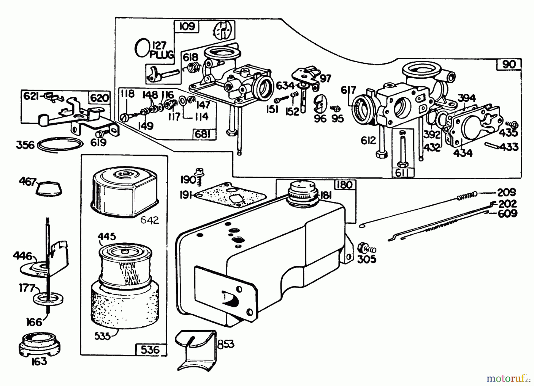 Rasenmäher 22020 - Toro Walk-Behind Mower (SN: 3000001 - 3999999) (1983) ENGINE BRIGGS & STRATTON MODEL 131922-0163-01 #3