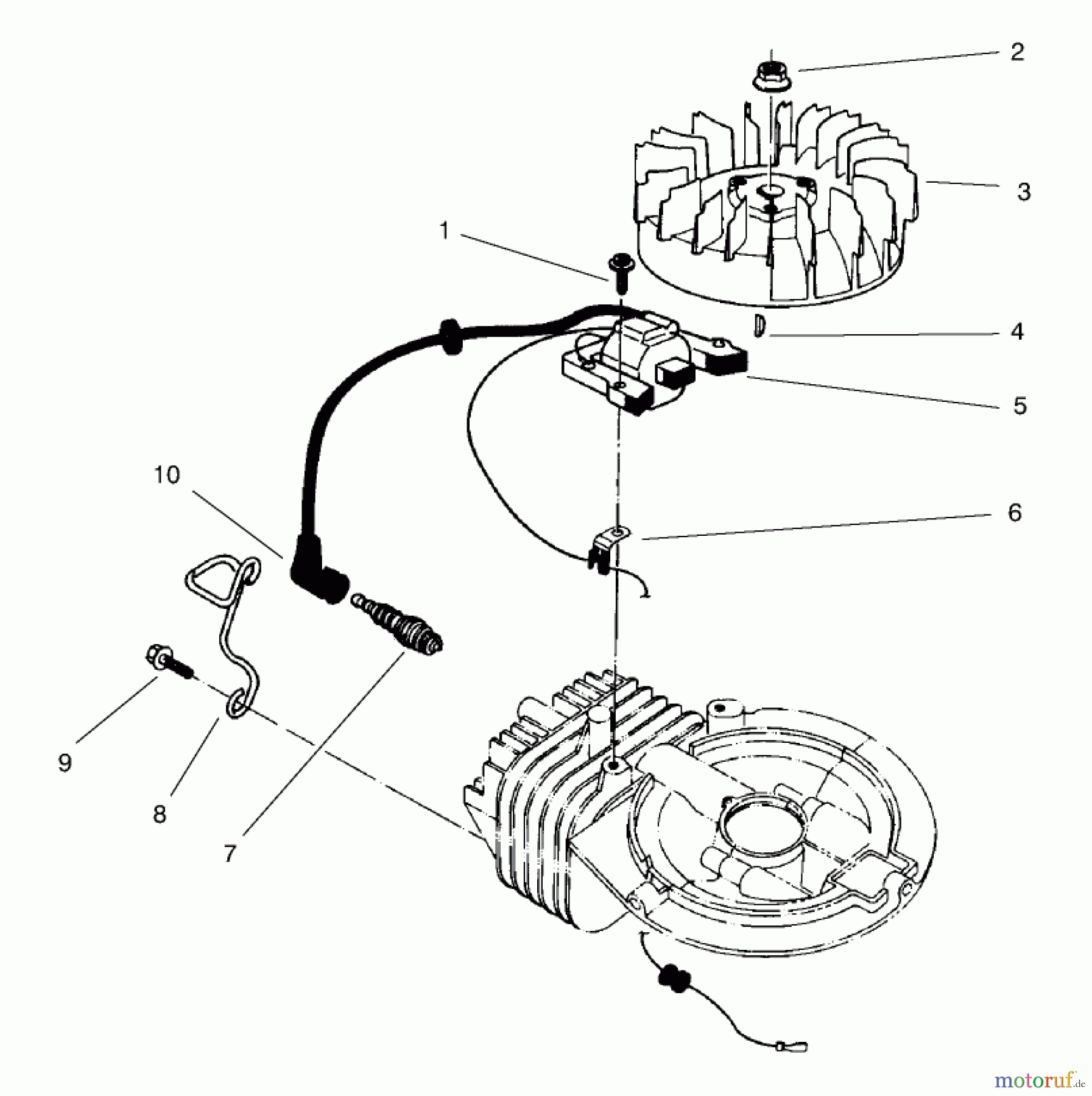 Rasenmäher 22040 - Toro Recycler Walk-Behind Mower (SN: 9900001 - 9999999) (1999) IGNITION ASSEMBLY (MODEL NO. 47PT7-3)