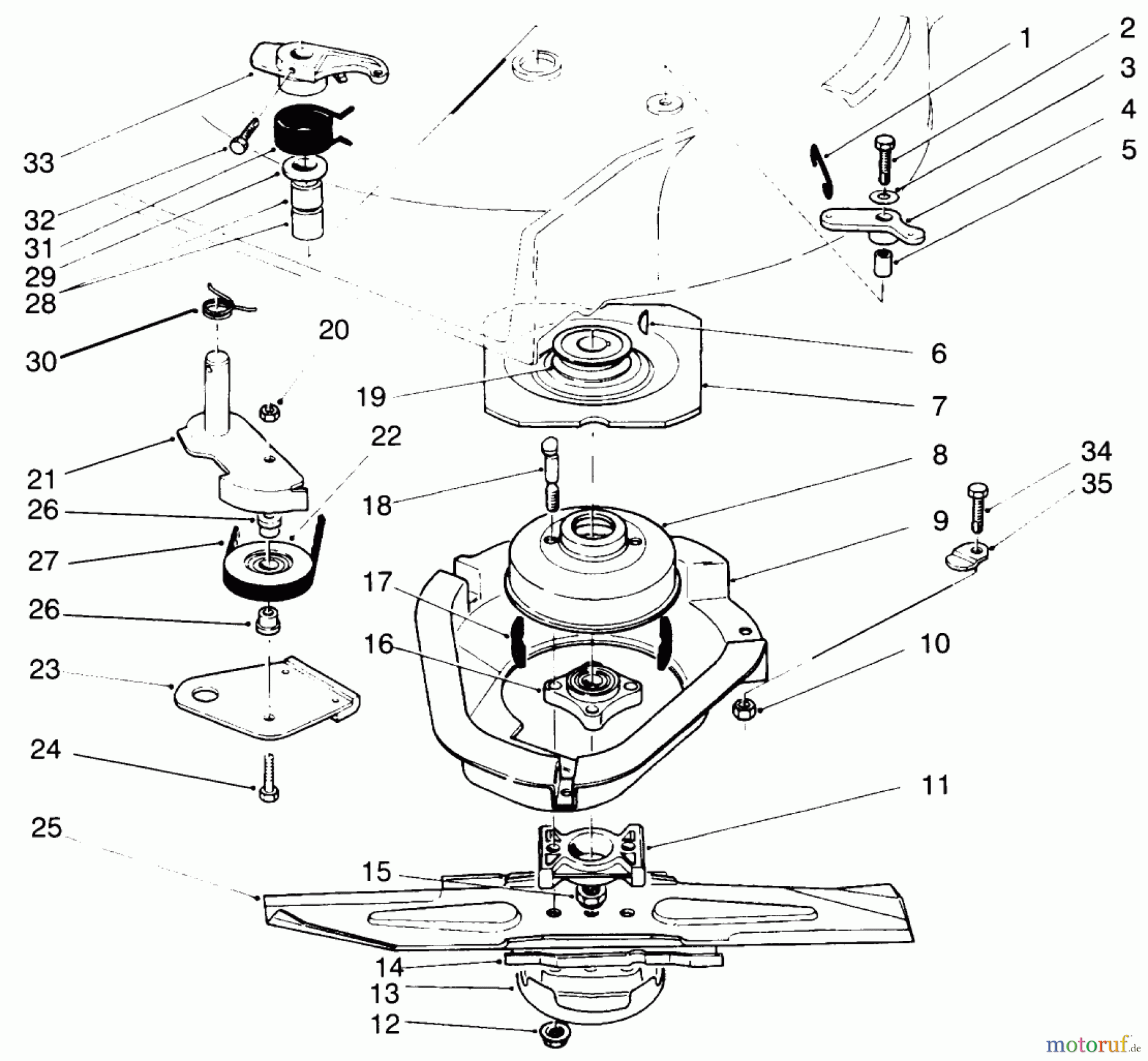  Rasenmäher 22043 - Toro Walk-Behind Mower (SN: 4900001 - 4999999) (1994) BLADE BRAKE CLUTCH ASSEMBLY