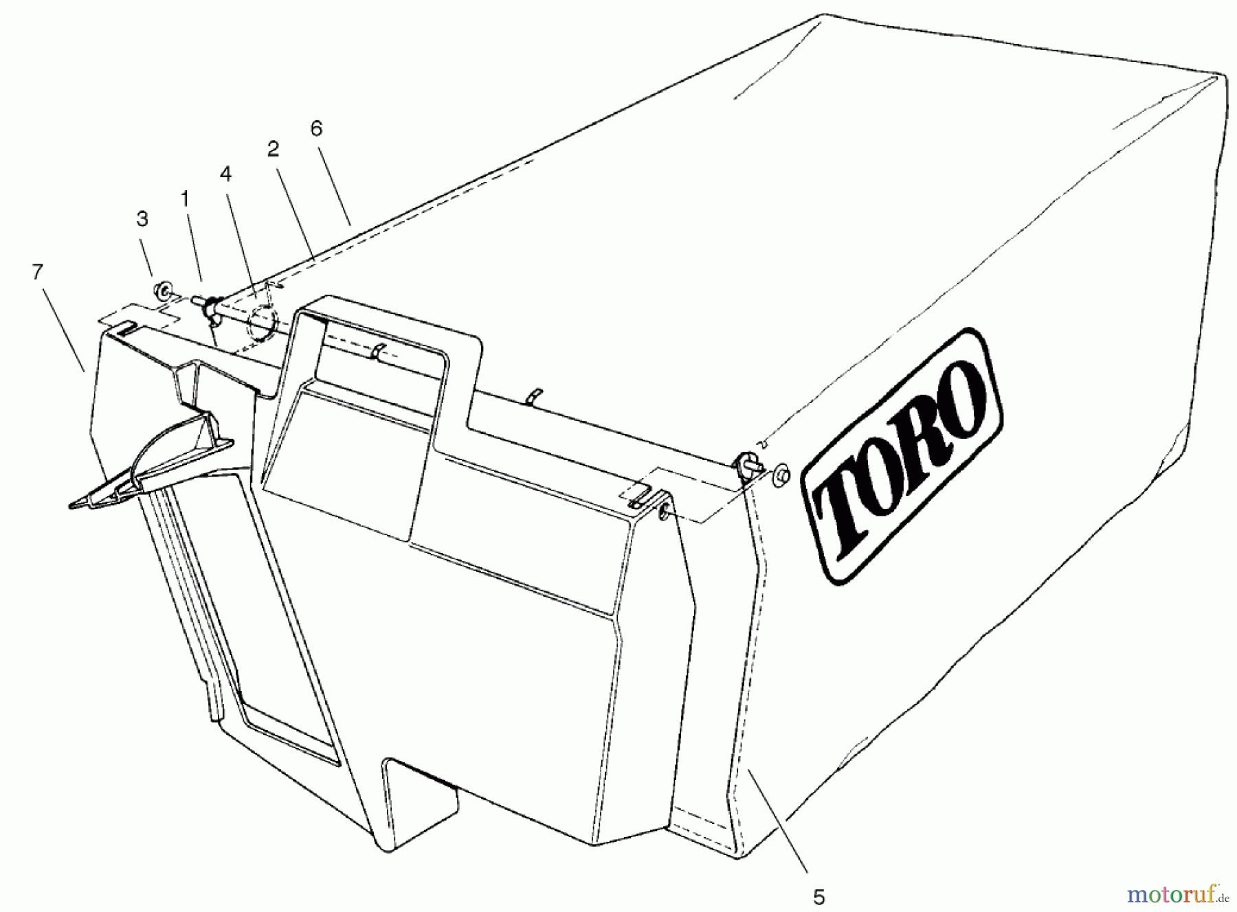  Rasenmäher 22161 - Toro Recycler Mower (SN: 210000001 - 210999999) (2001) GRASS BAGGING ASSEMBLY NO. 99-2535